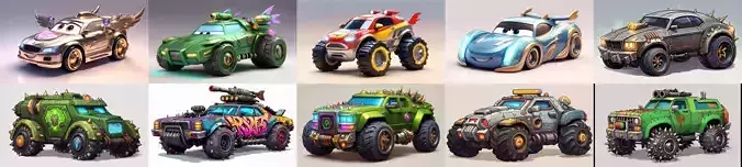 Cars bundle 1 pack 100 obj