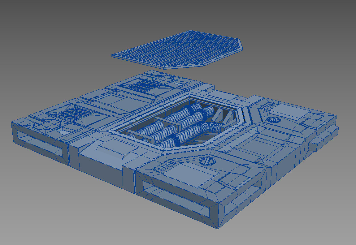 modular panel scifi A01 3dprint 3D print model_3