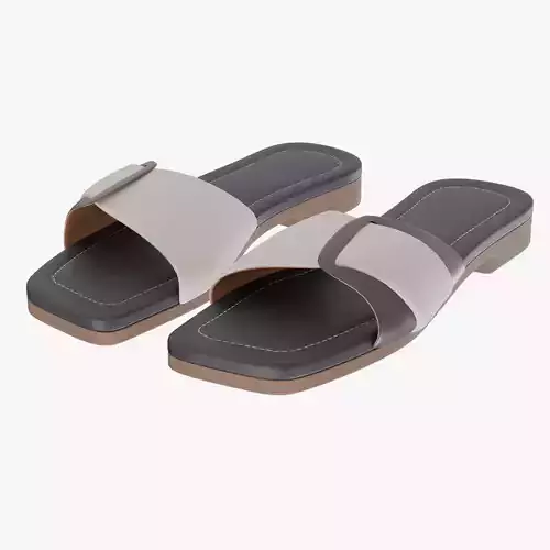 Women slipper 16 Low-poly 3D model