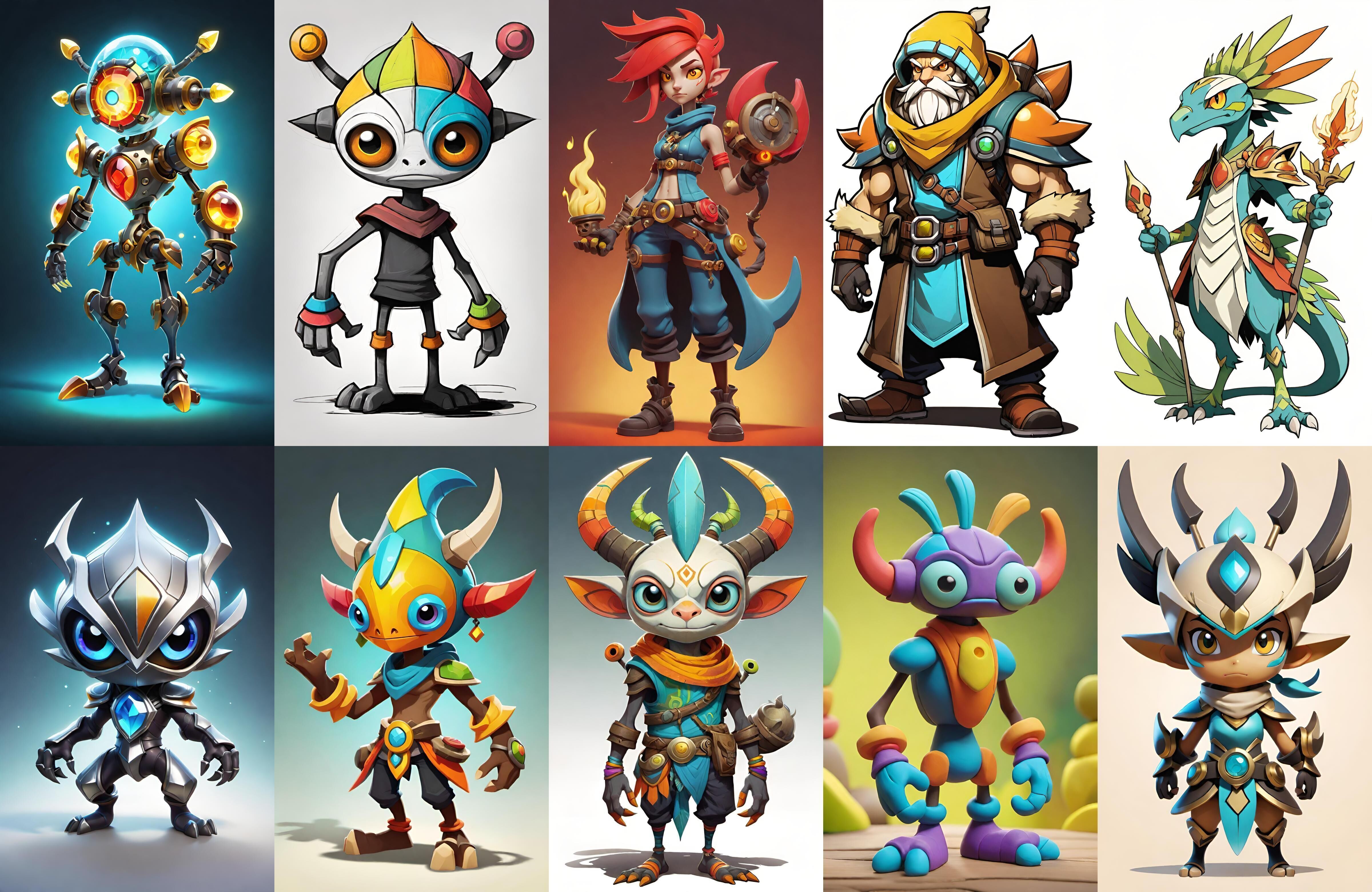 Base warrriorB bundle 9 pack 100 fbx Low-poly 3D model_18