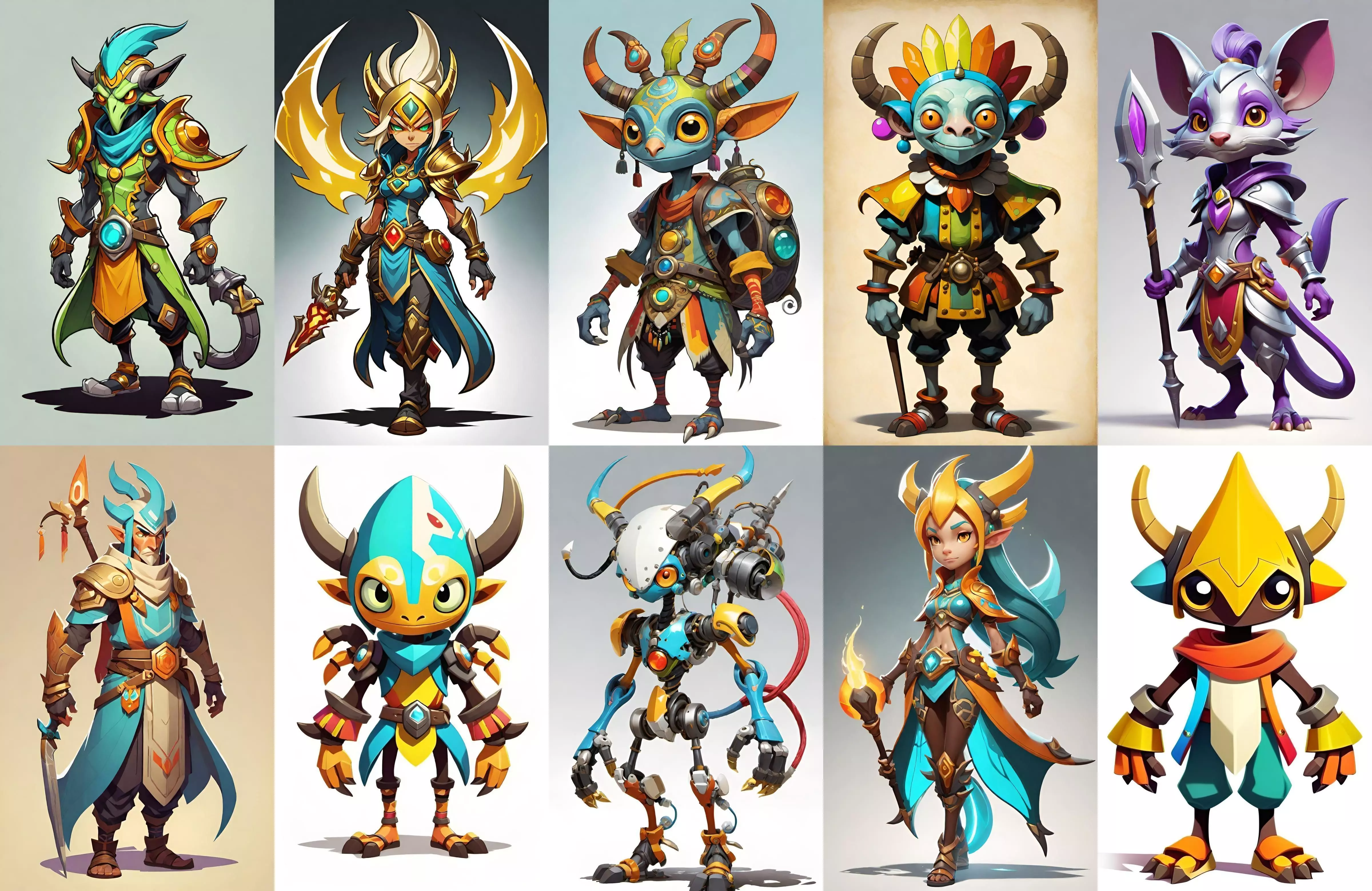 Base warrriorB bundle 9 pack 100 fbx Low-poly 3D model_0