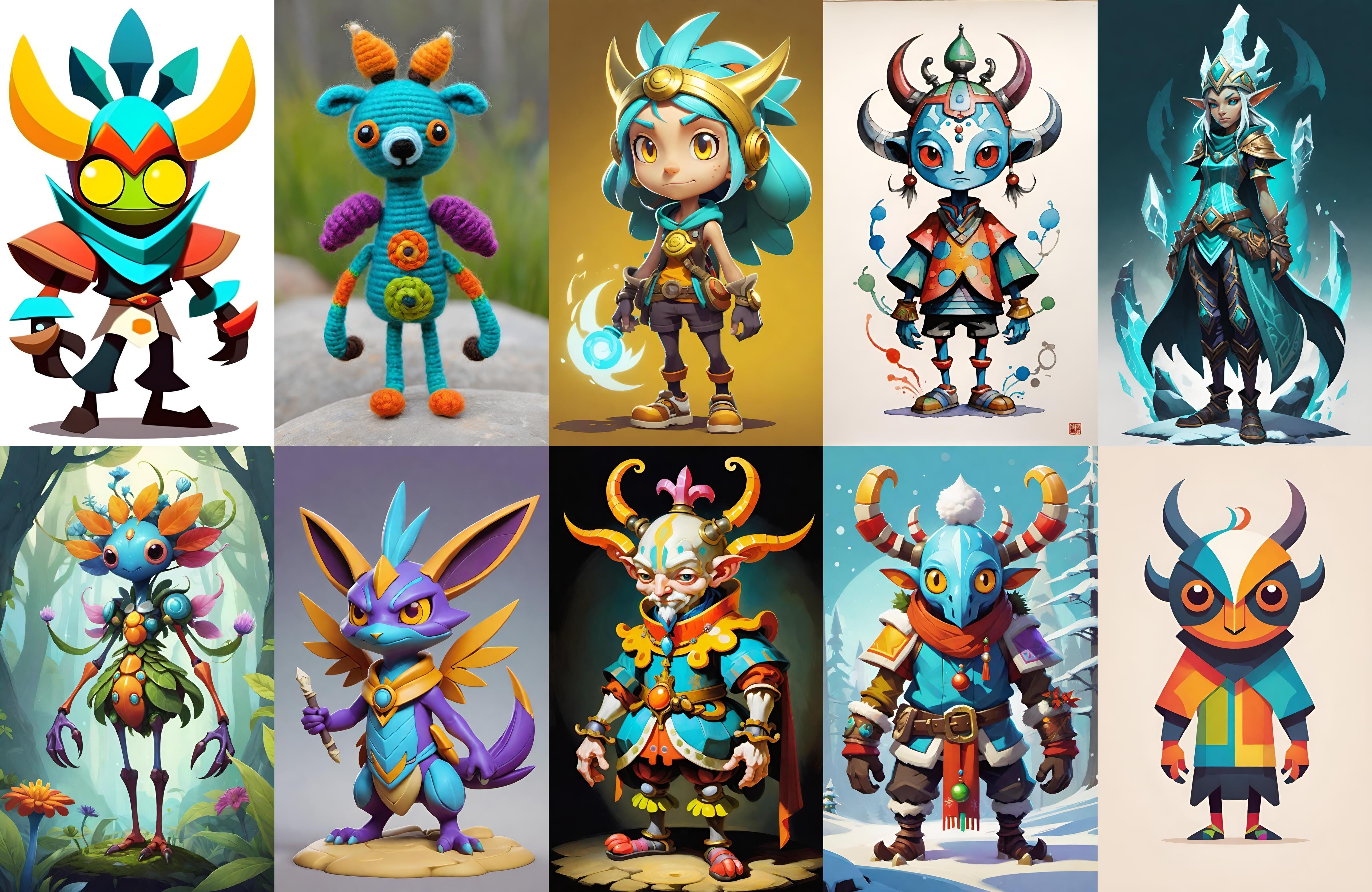 Base warrriorB bundle 9 pack 100 fbx Low-poly 3D model_12