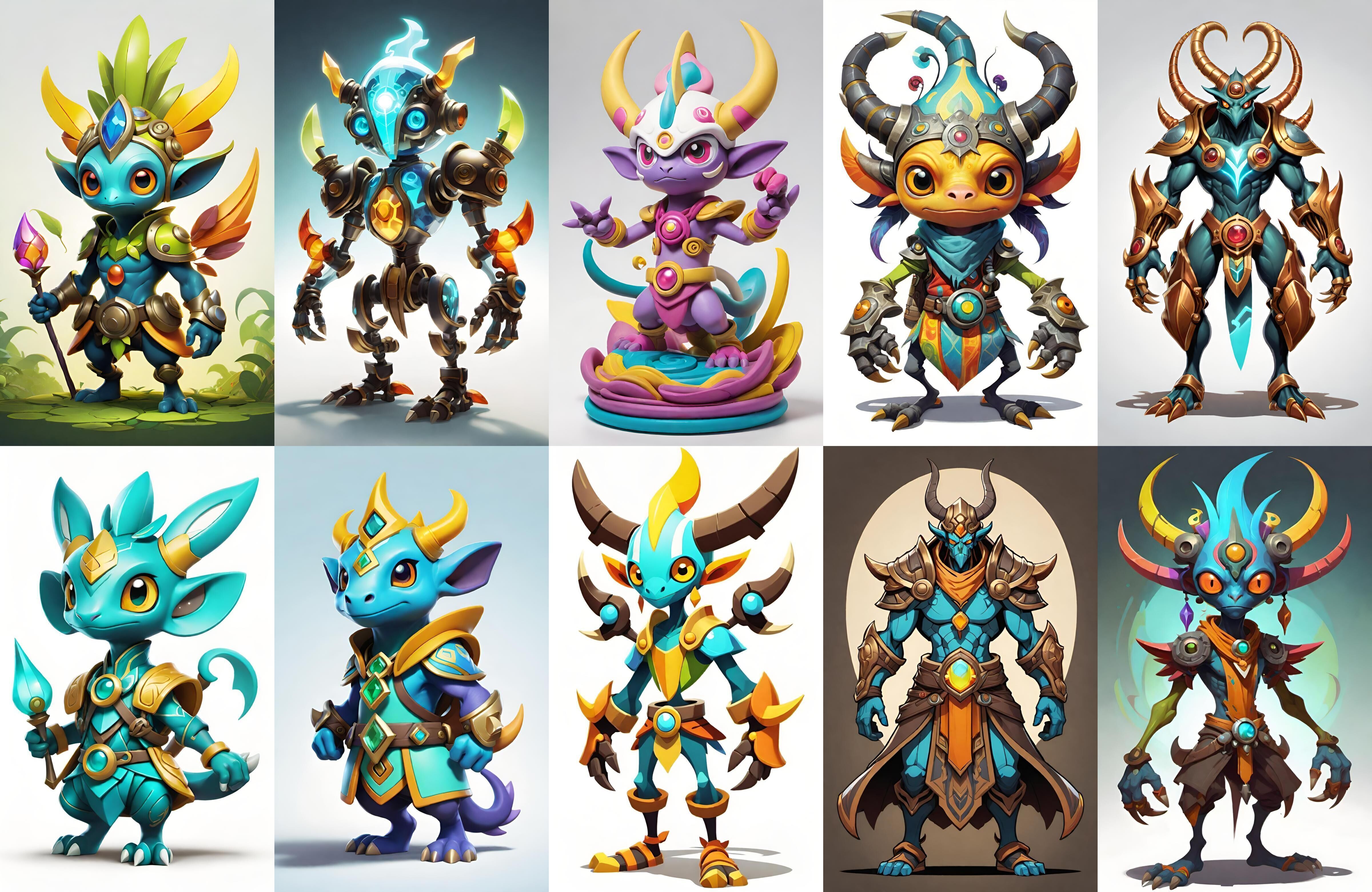 Base warrriorB bundle 9 pack 100 fbx Low-poly 3D model_4