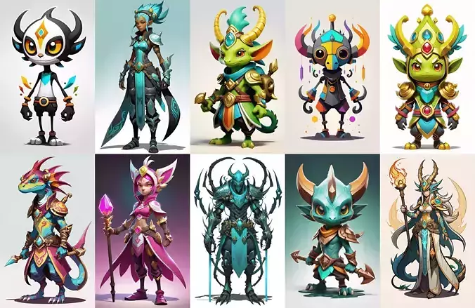 Base warrriorB bundle 8 pack 100 fbx