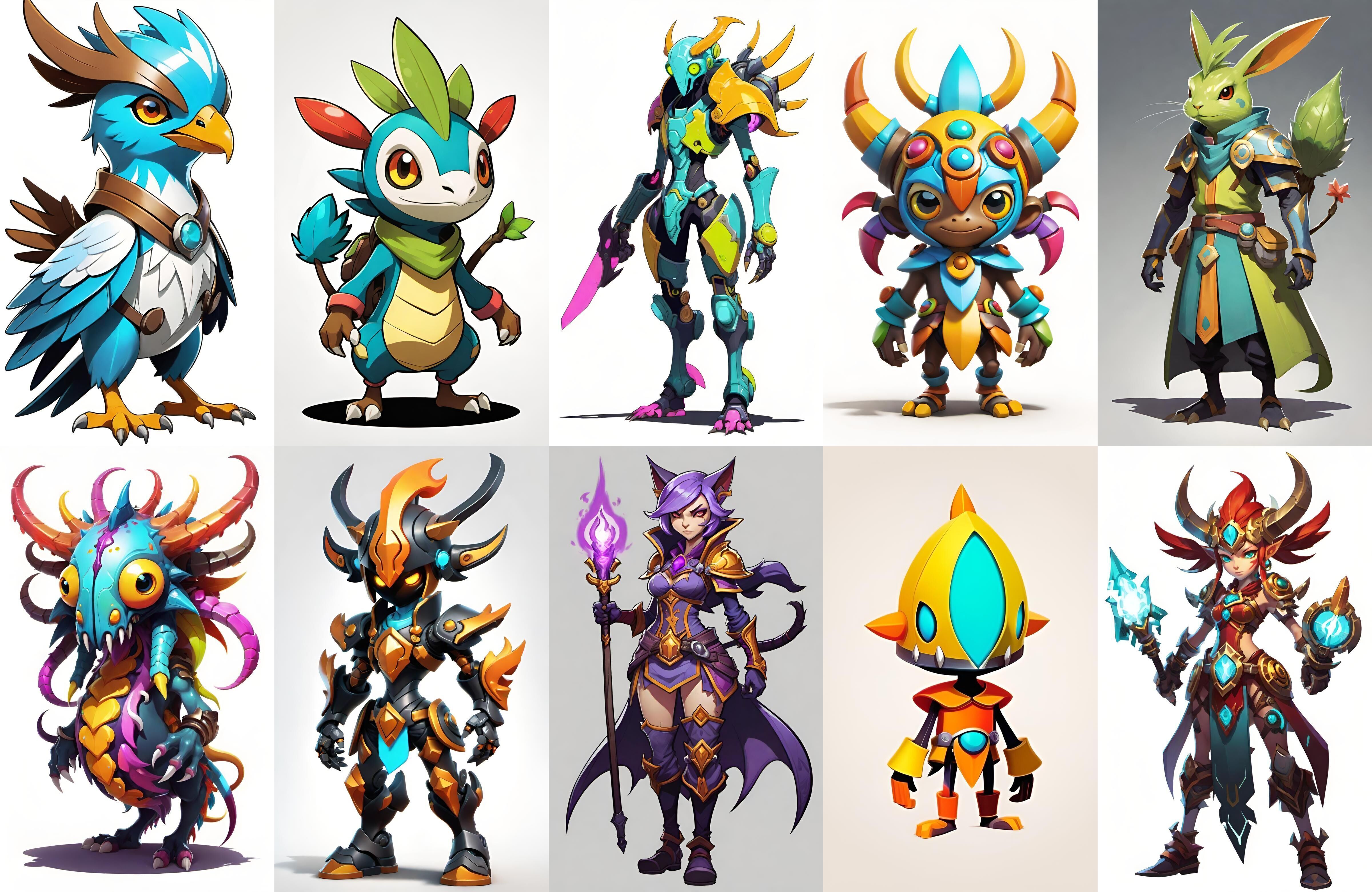 Base warrriorB bundle 7 pack 100 fbx Low-poly 3D model_14