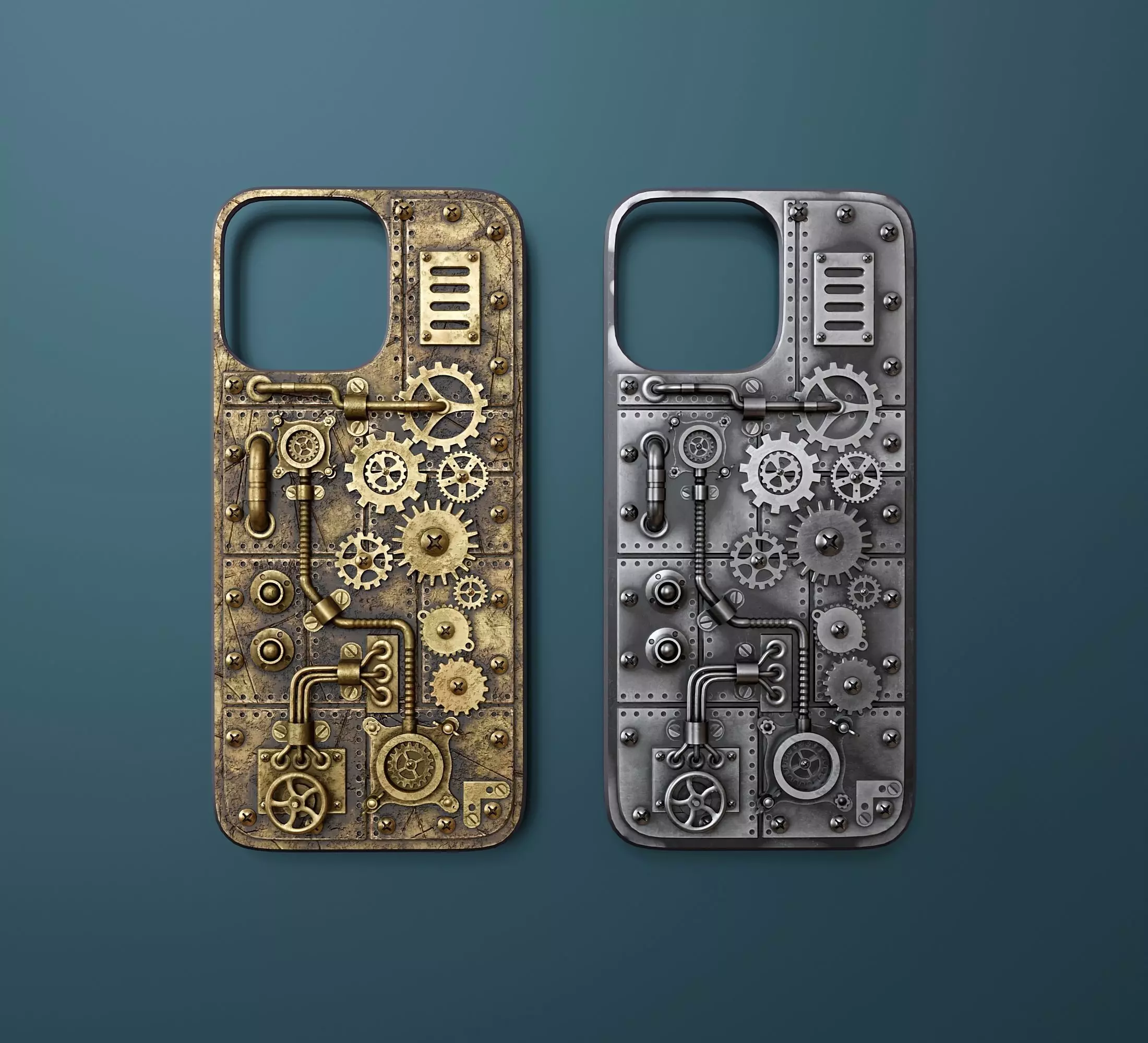 Steampunk Smartphone Case 3D model