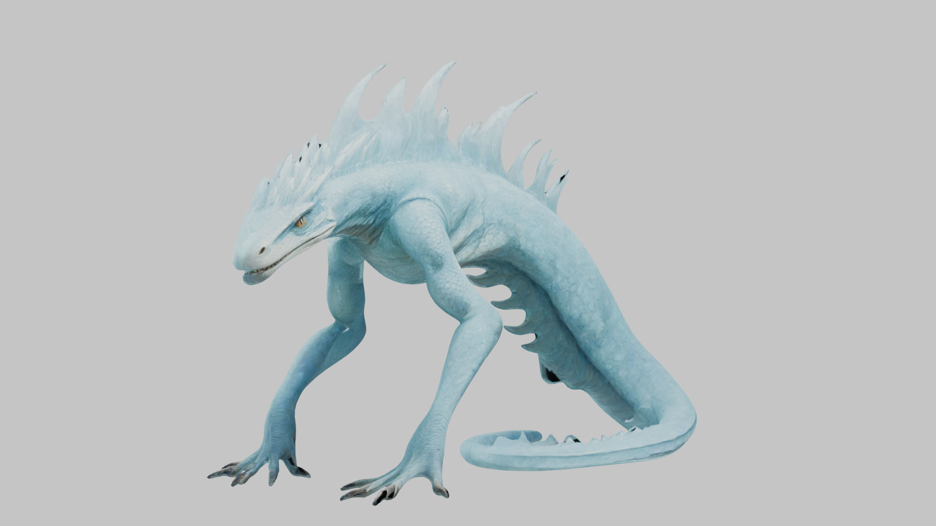 Alien Creature Low-poly 3D model_2