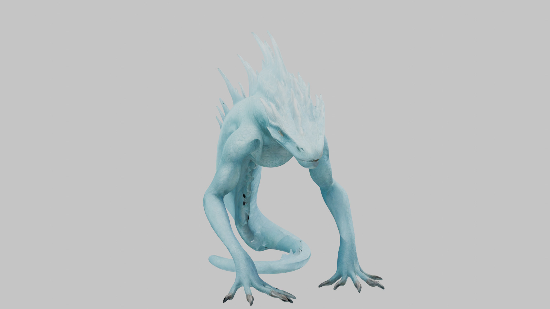 Alien Creature Low-poly 3D model_4