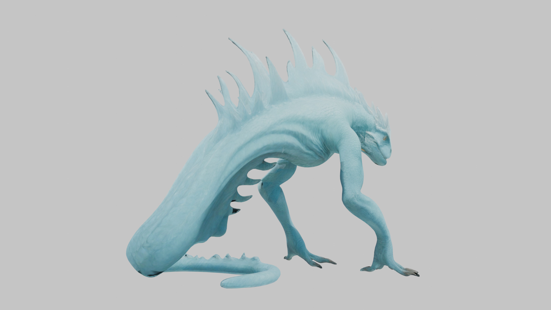 Alien Creature Low-poly 3D model_7