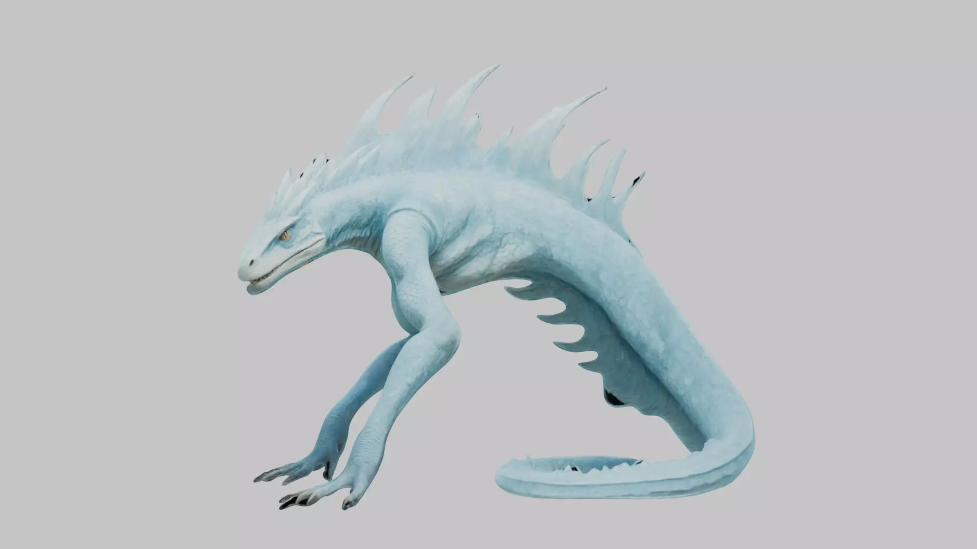 Alien Creature Low-poly 3D model_0