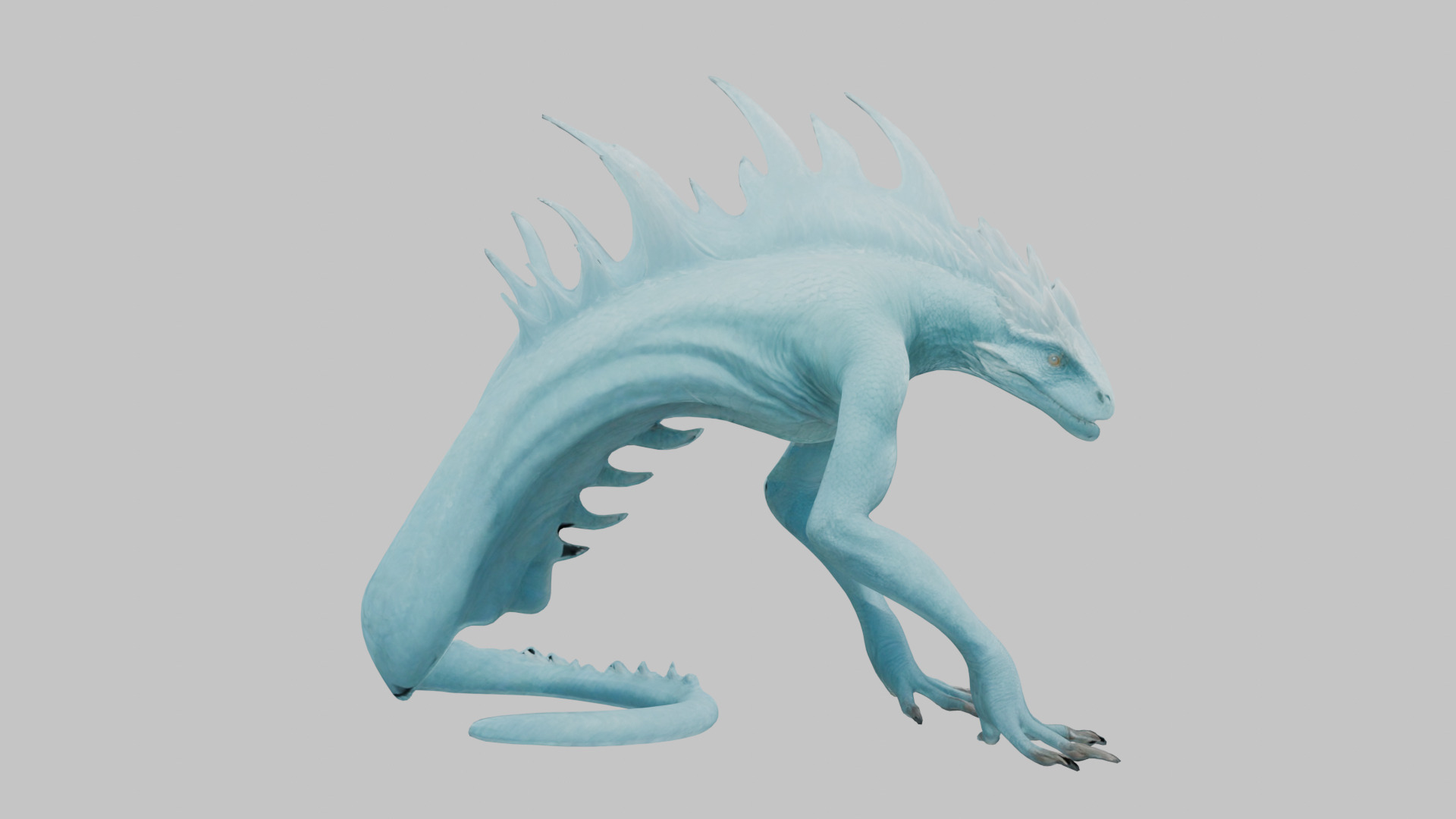 Alien Creature Low-poly 3D model_6