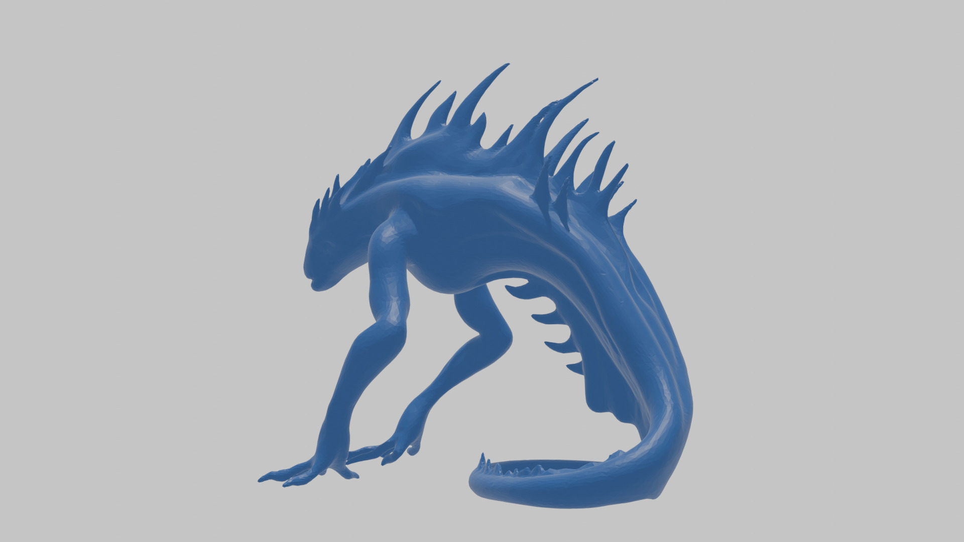 Alien Creature Low-poly 3D model_21