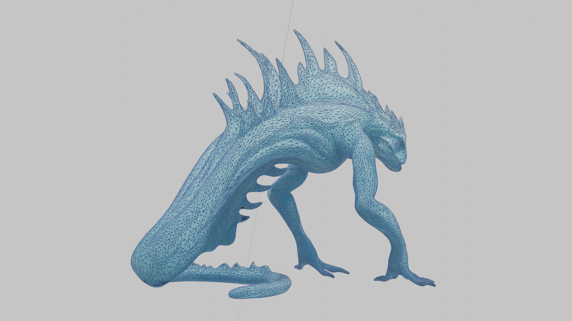 Alien Creature Low-poly 3D model_16