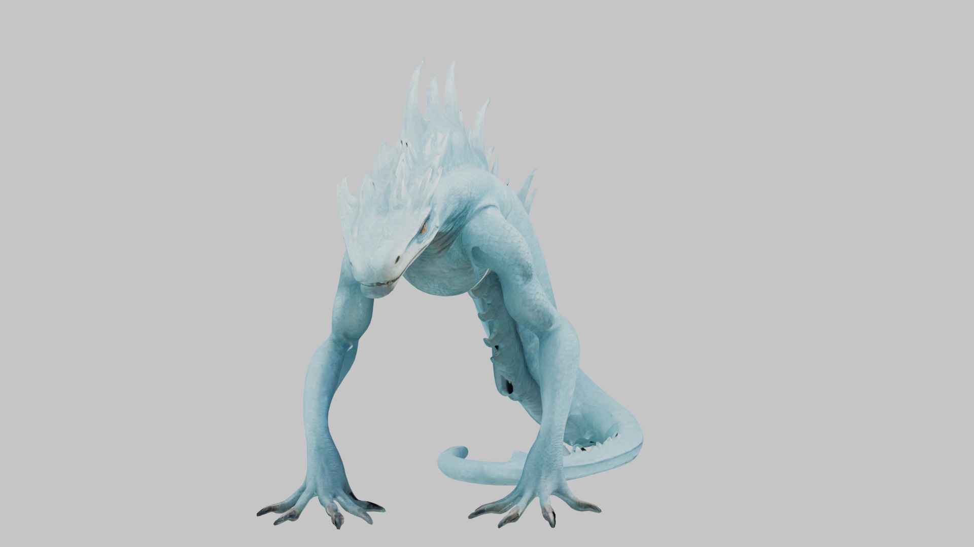 Alien Creature Low-poly 3D model_3