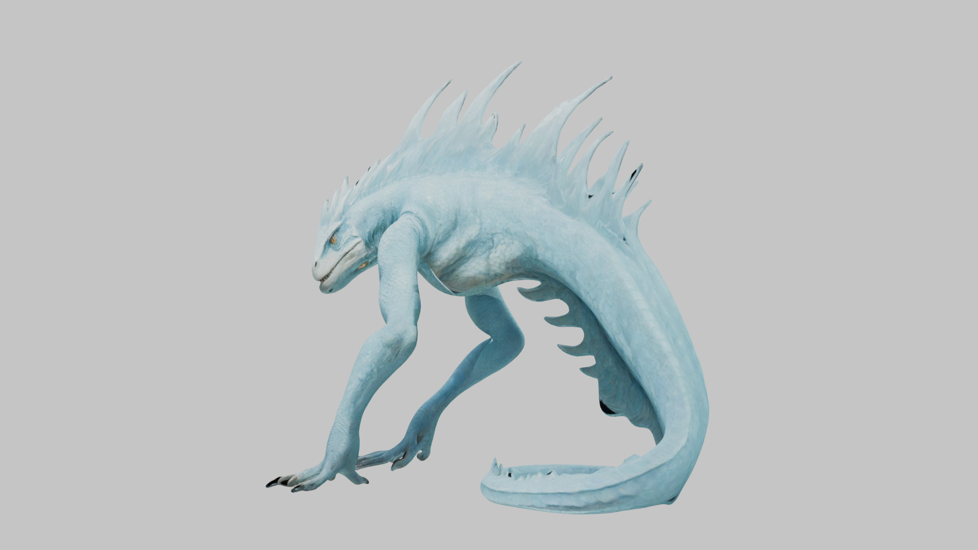 Alien Creature Low-poly 3D model_1
