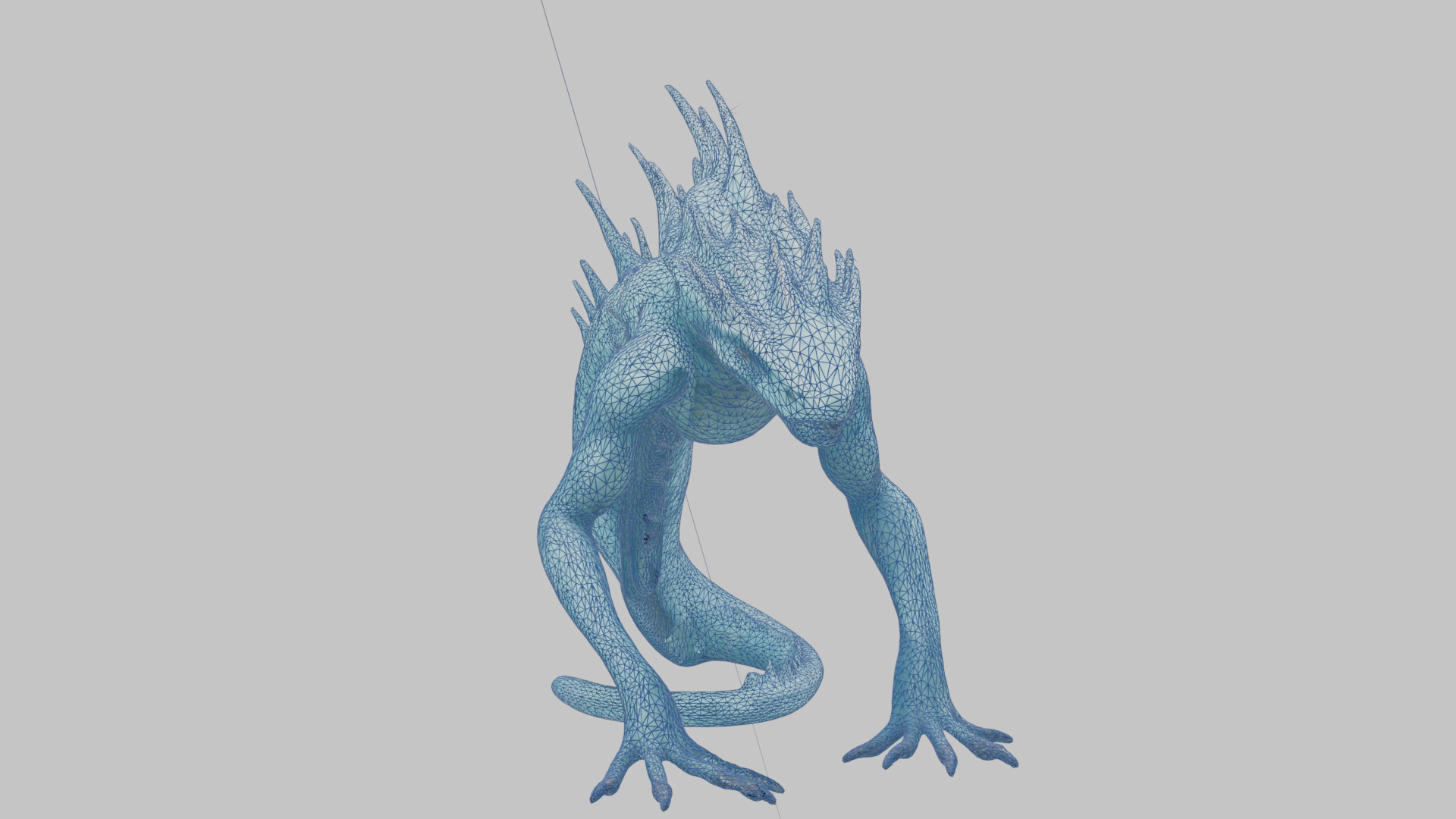 Alien Creature Low-poly 3D model_13