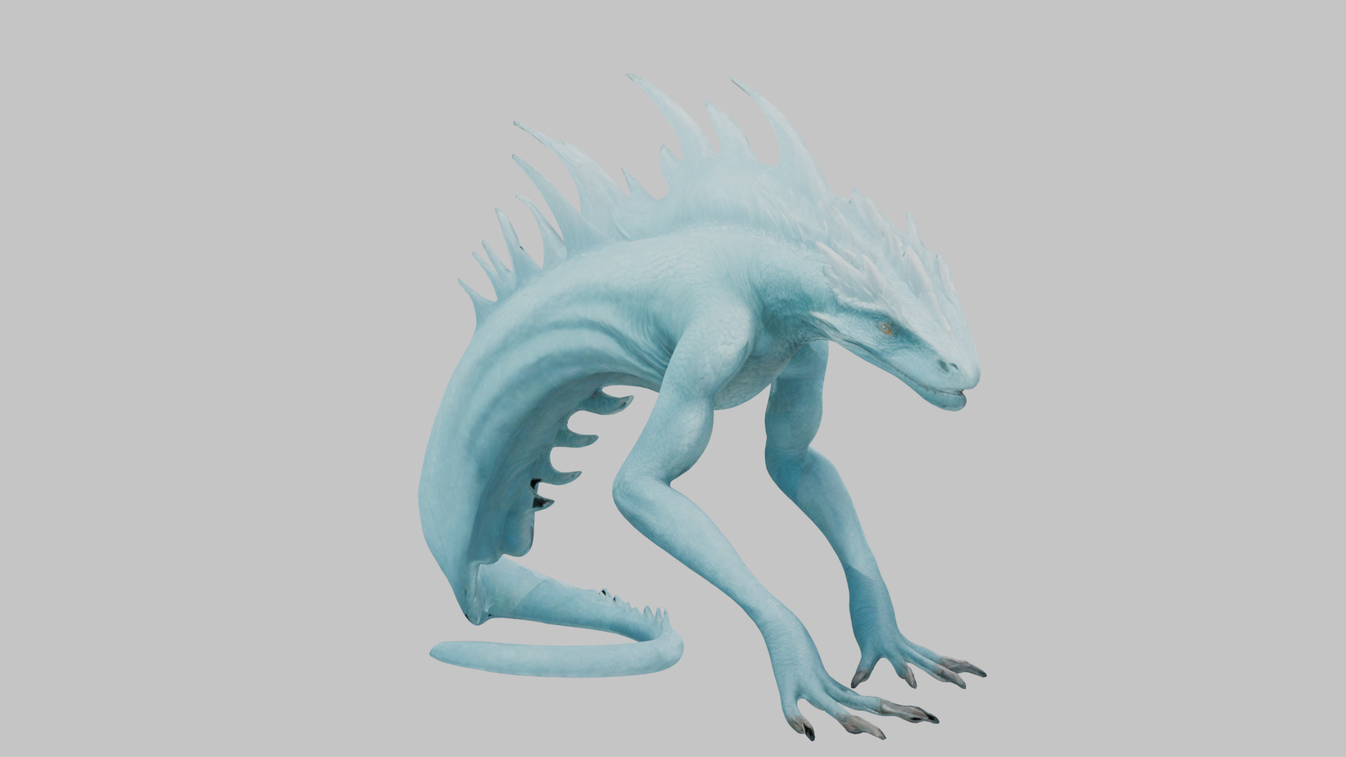 Alien Creature Low-poly 3D model_5