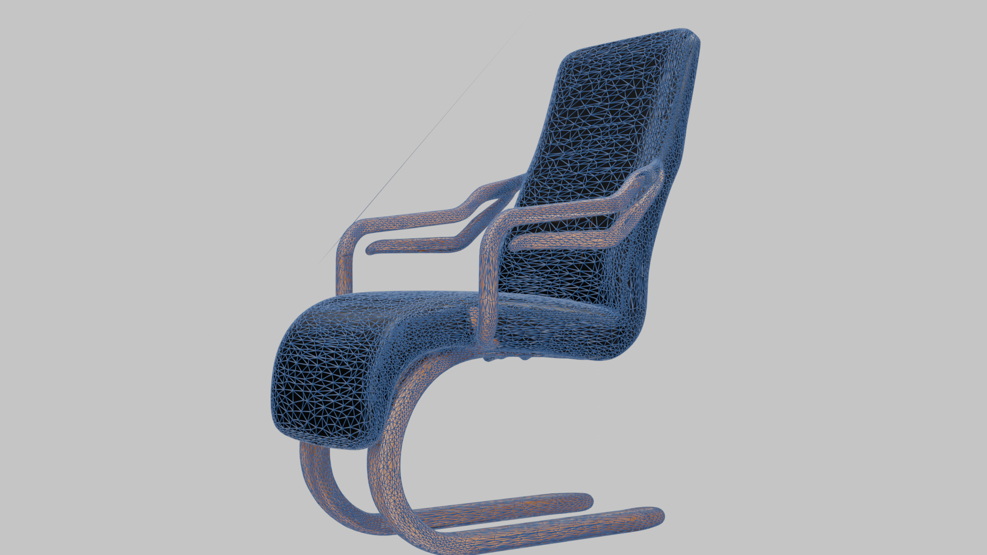 Modernist Chair 3D Model Low-poly 3D model_25