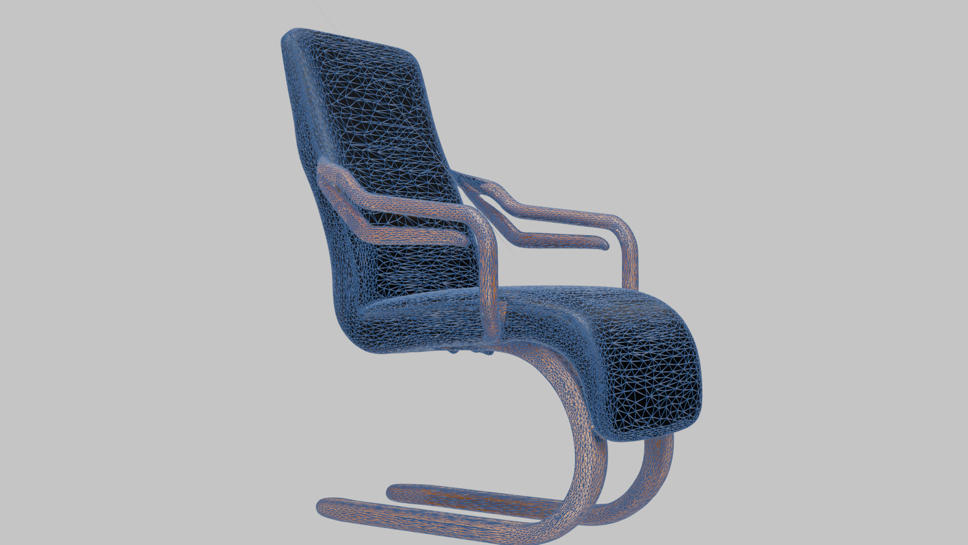 Modernist Chair 3D Model Low-poly 3D model_28