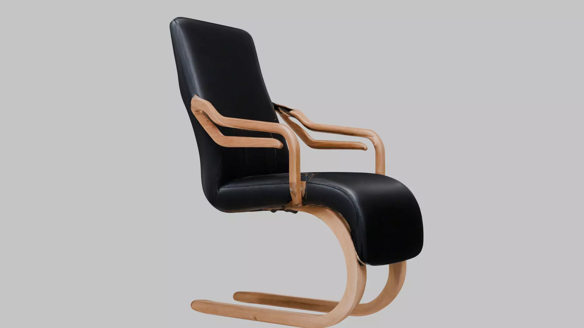 Modernist Chair 3D Model Low-poly 3D model_0