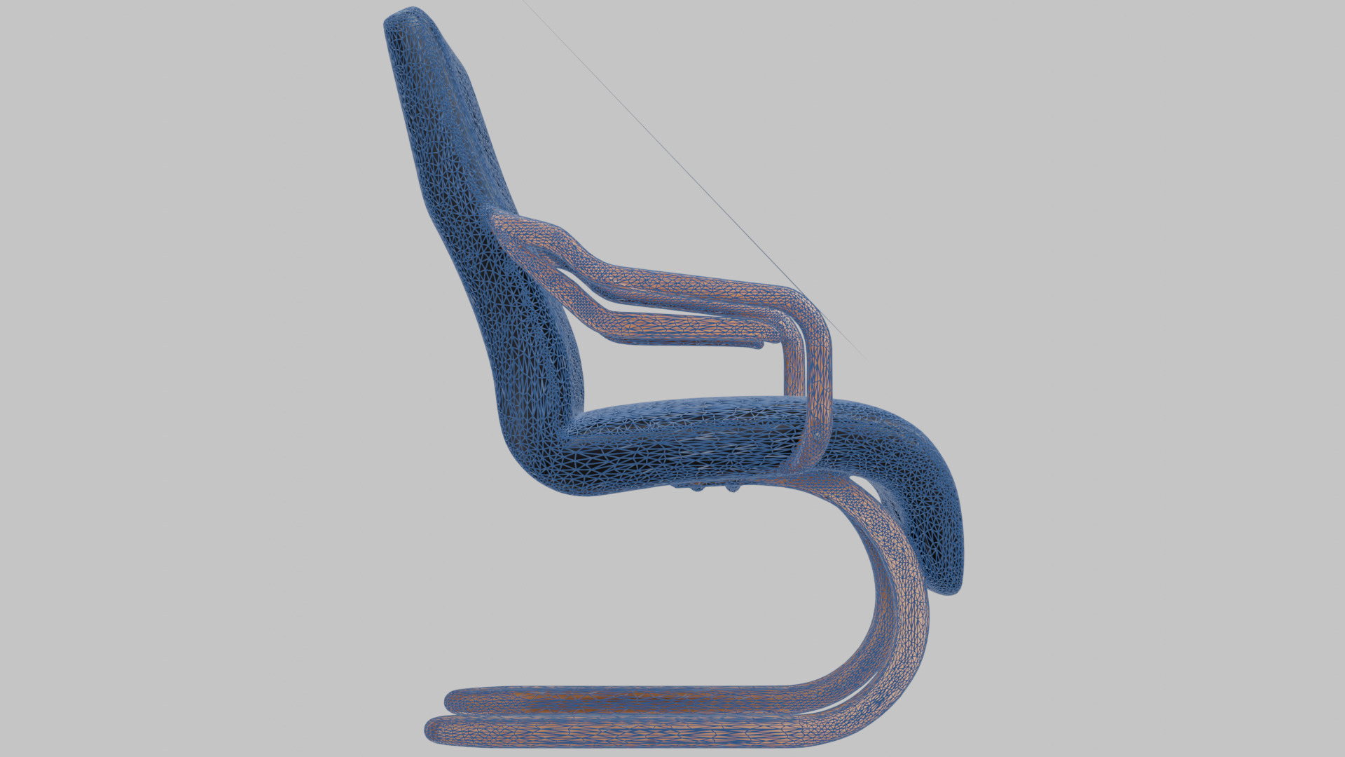 Modernist Chair 3D Model Low-poly 3D model_29