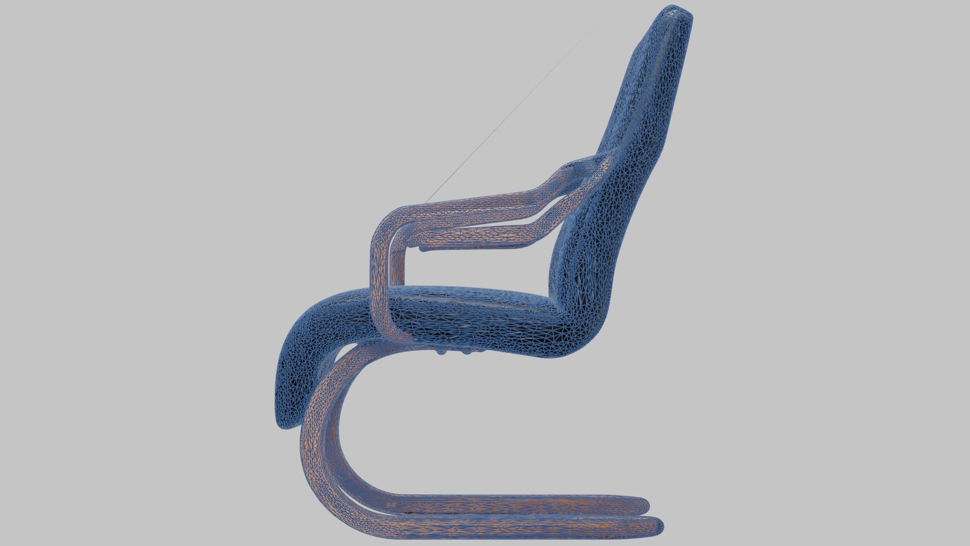 Modernist Chair 3D Model Low-poly 3D model_24