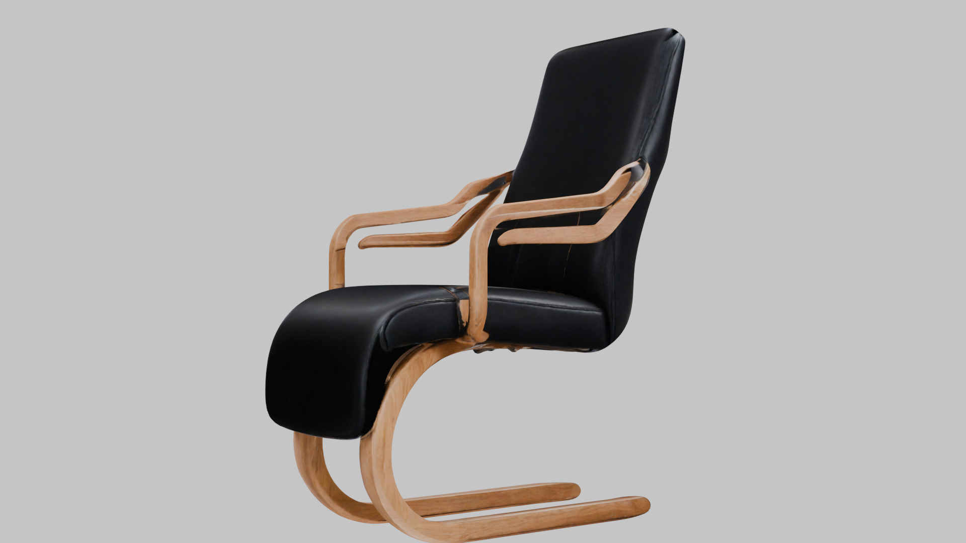 Modernist Chair 3D Model Low-poly 3D model_3