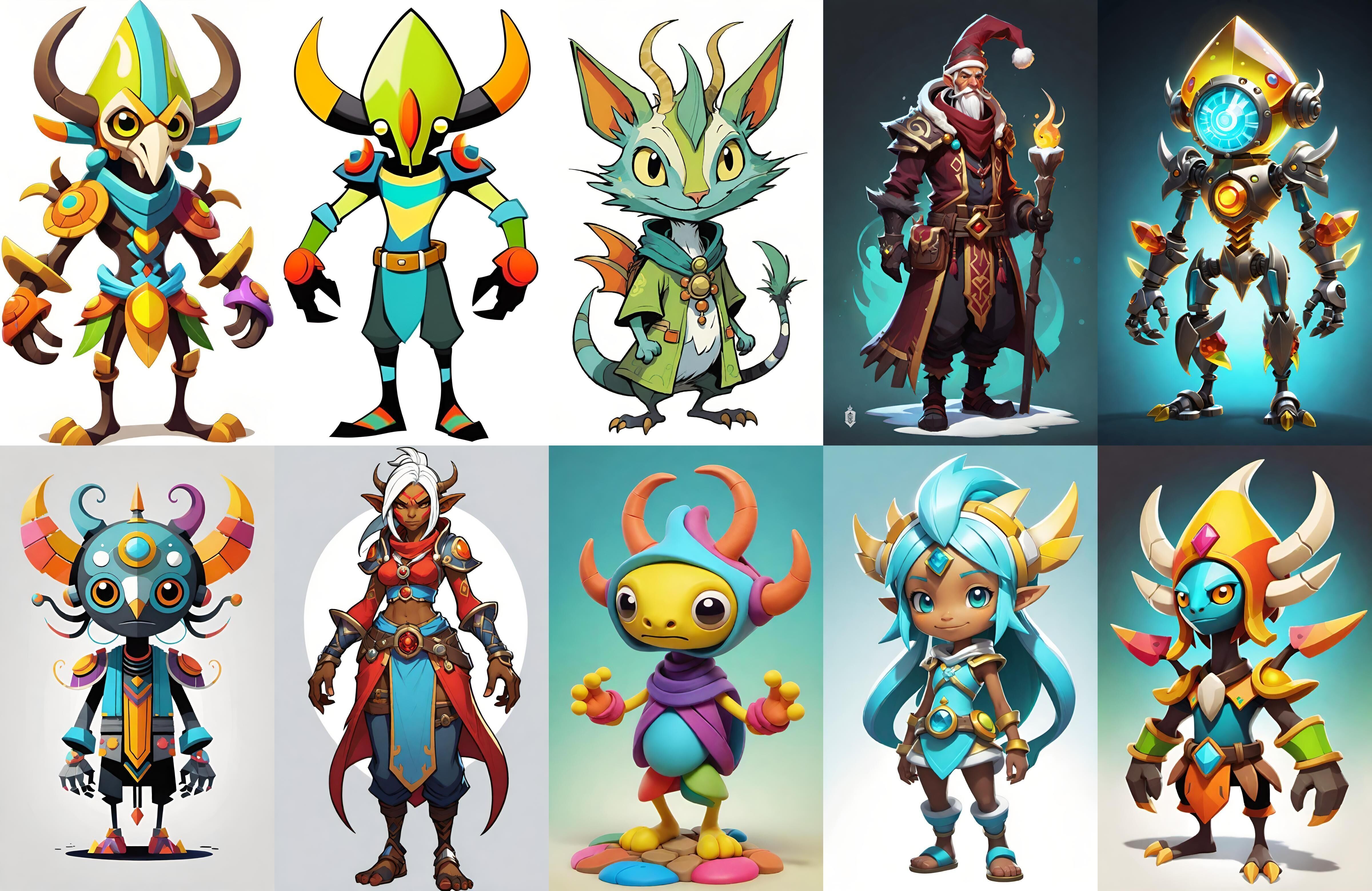 Base warrriorB bundle 4 pack 100 fbx Low-poly 3D model_6