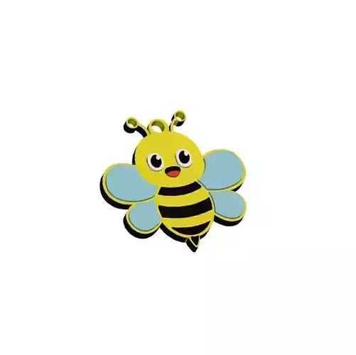 Bee Keychain Stylish 3D print model