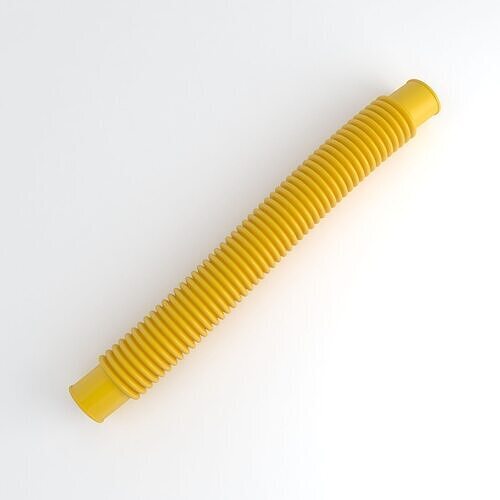 Hog Oval Corrugated Hose 01 Yellow 3D model