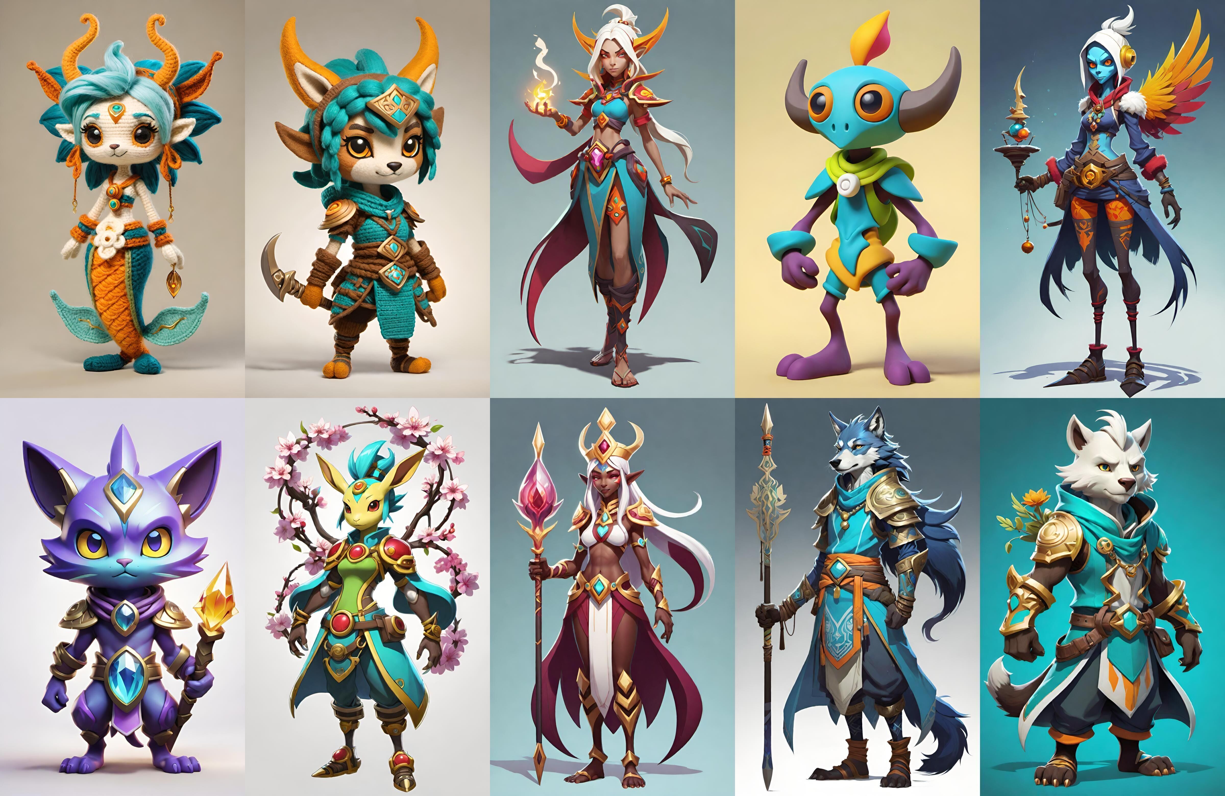 Base warrriorB bundle 3 pack 100 fbx Low-poly 3D model_2