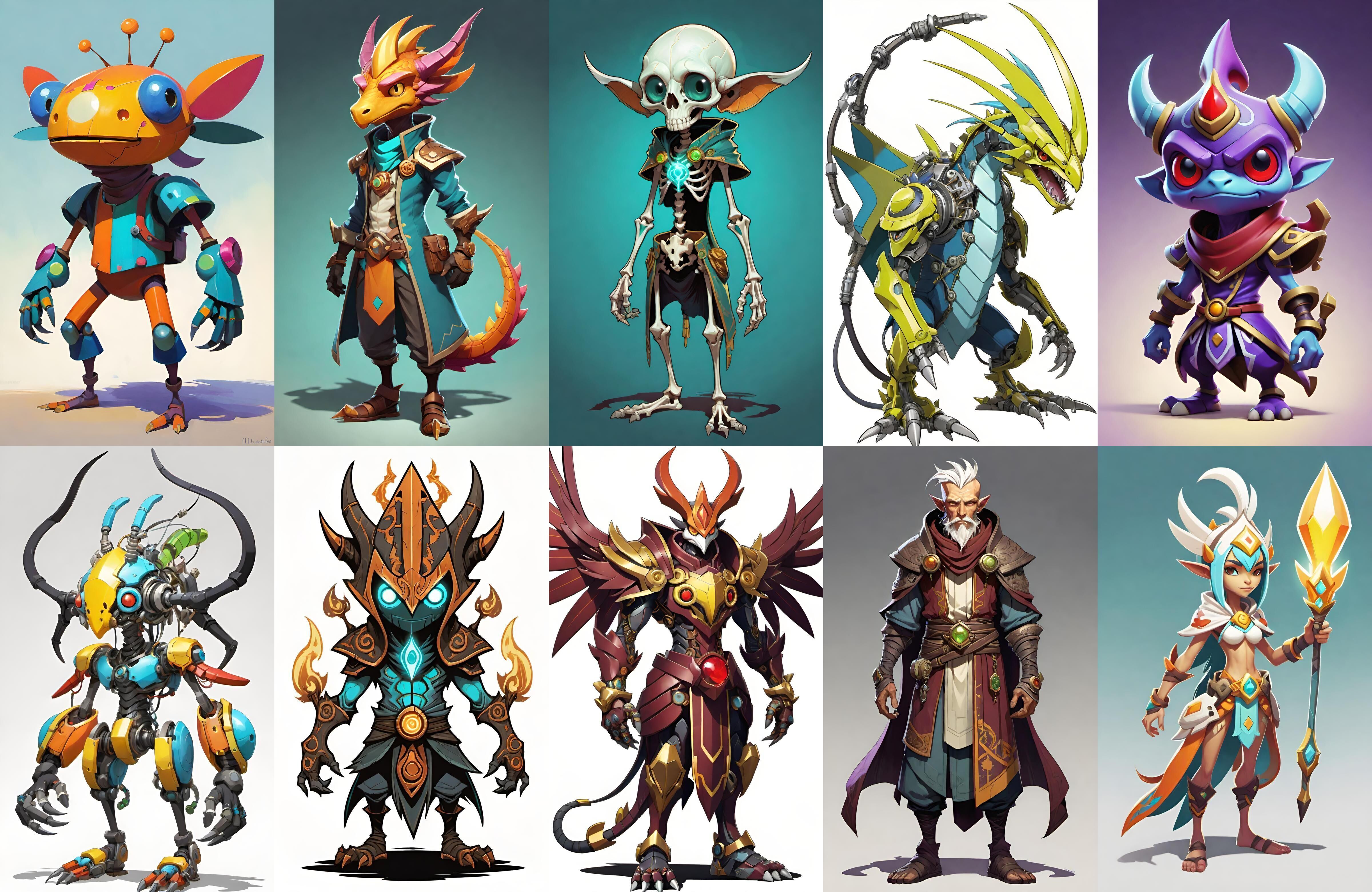 Base warrriorB bundle 3 pack 100 fbx Low-poly 3D model_8