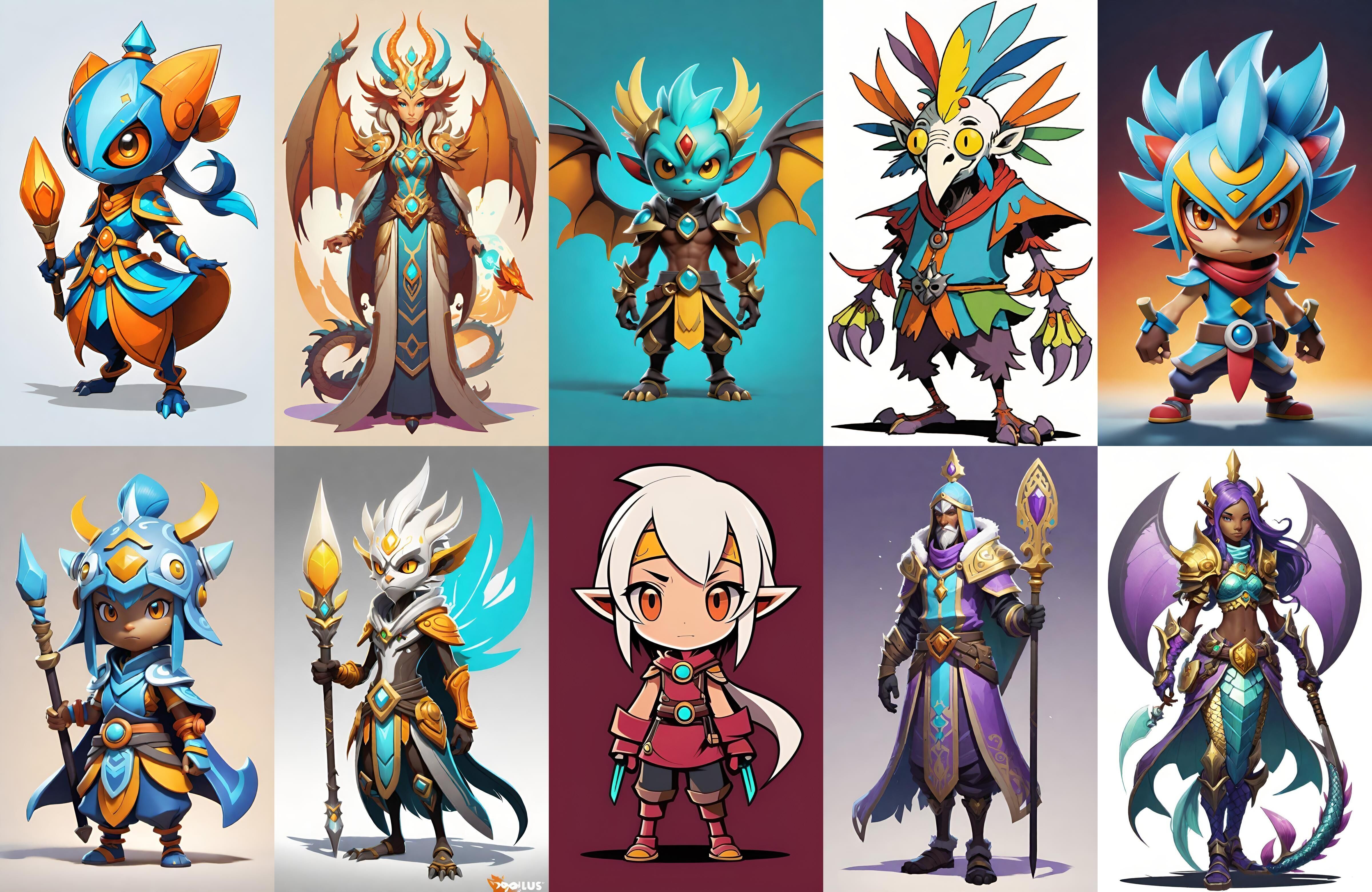 Base warrriorB bundle 3 pack 100 fbx Low-poly 3D model_4