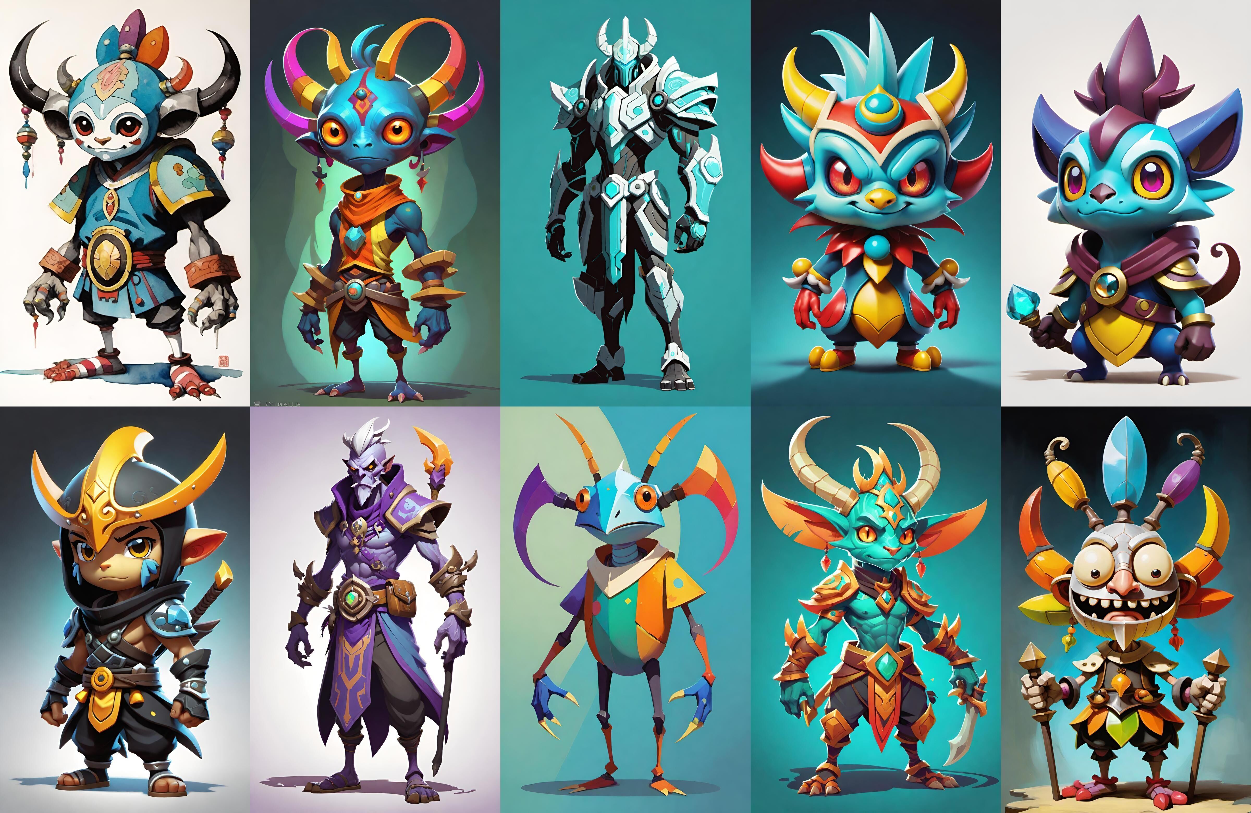 Base warrriorB bundle 12 pack 100 fbx Low-poly 3D model_16