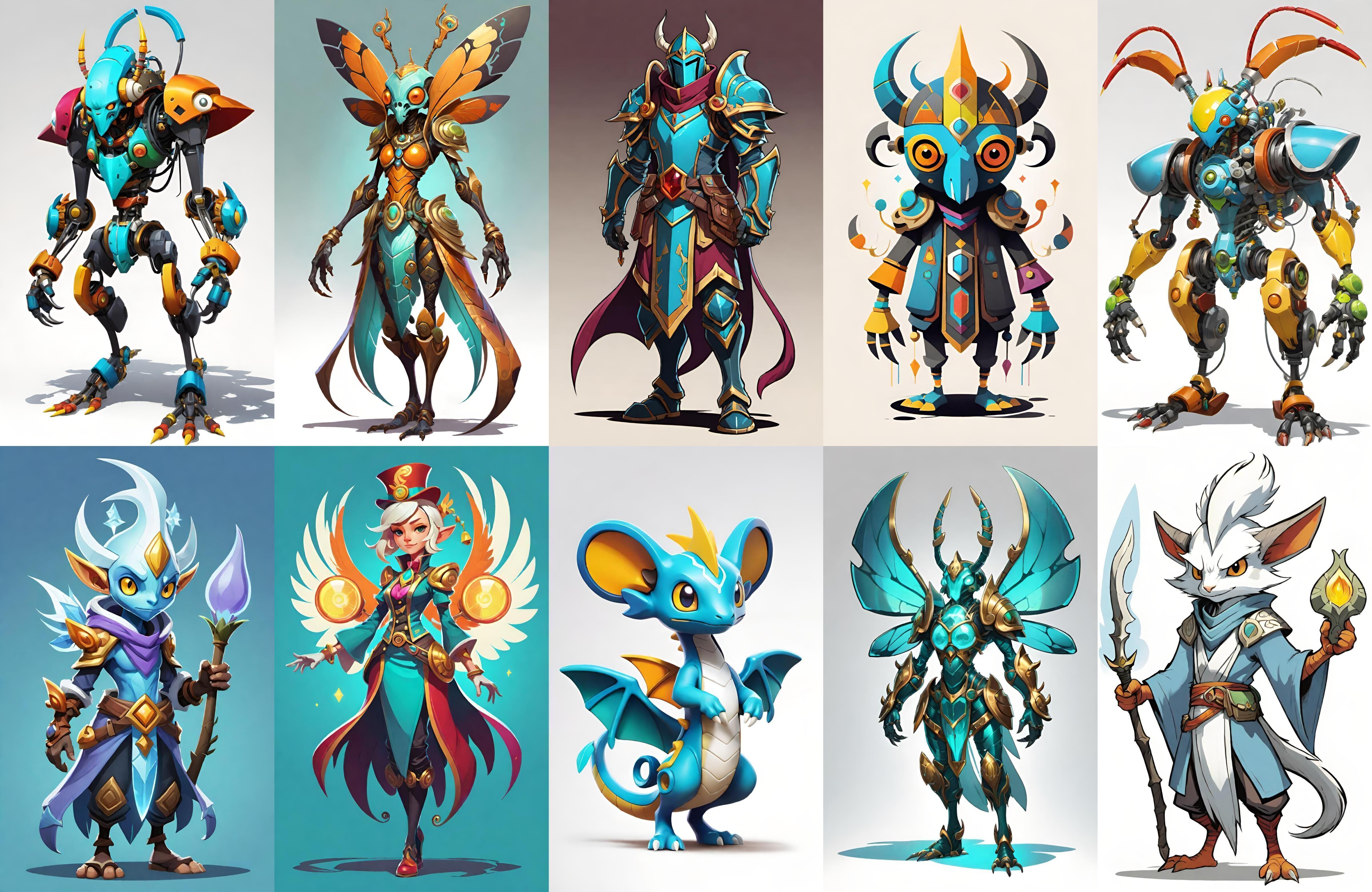 Base warrriorB bundle 12 pack 100 fbx Low-poly 3D model_10