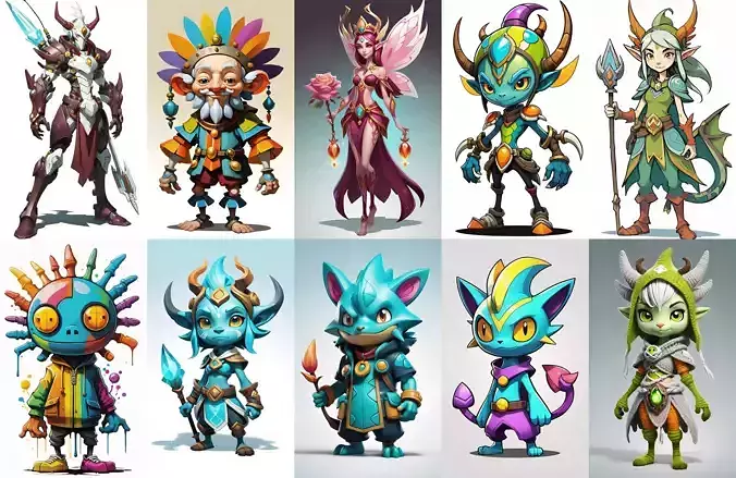 Base warrriorB bundle 10 pack 100 fbx