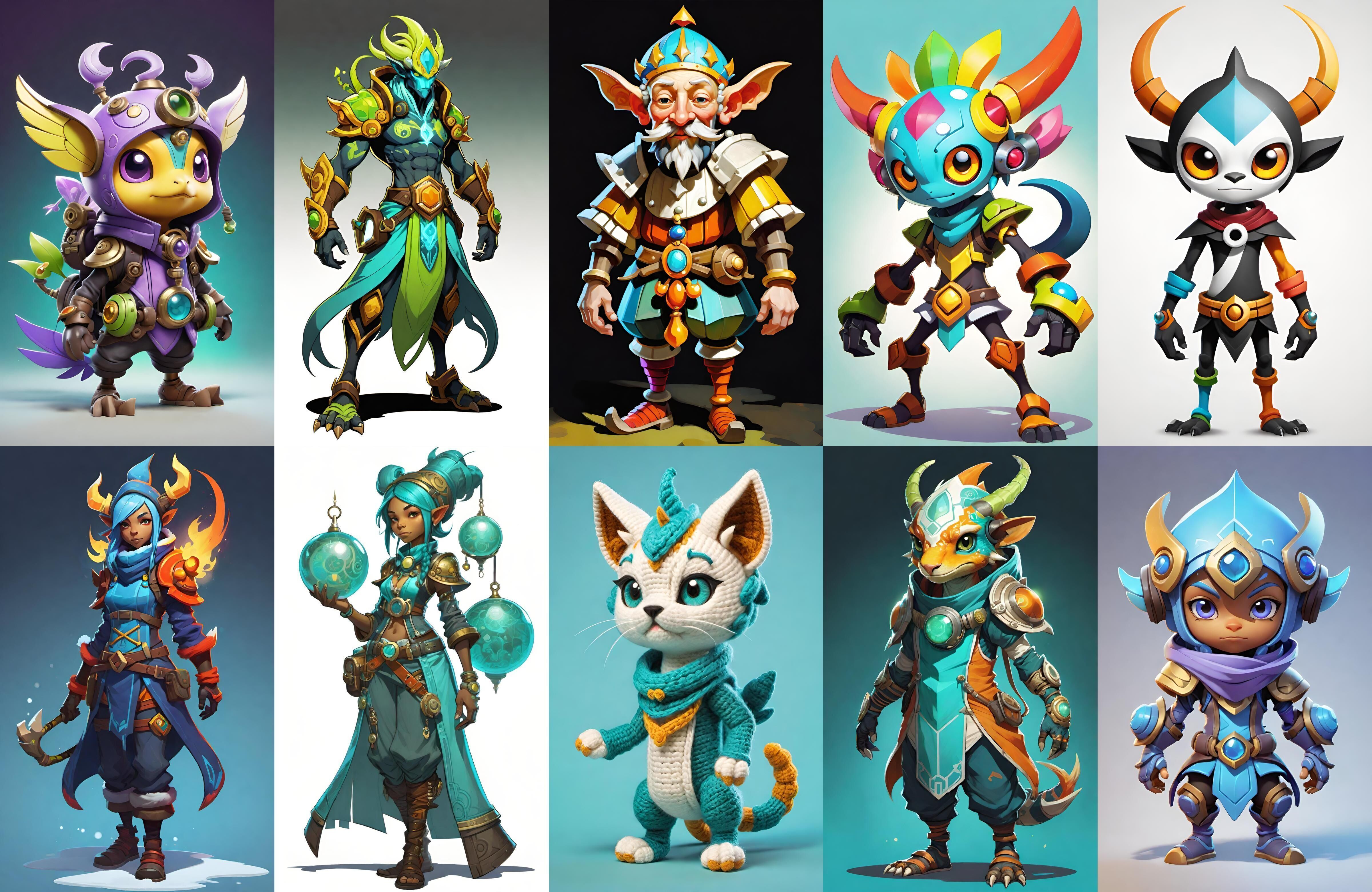 Base warrriorB bundle 10 pack 100 fbx Low-poly 3D model_18