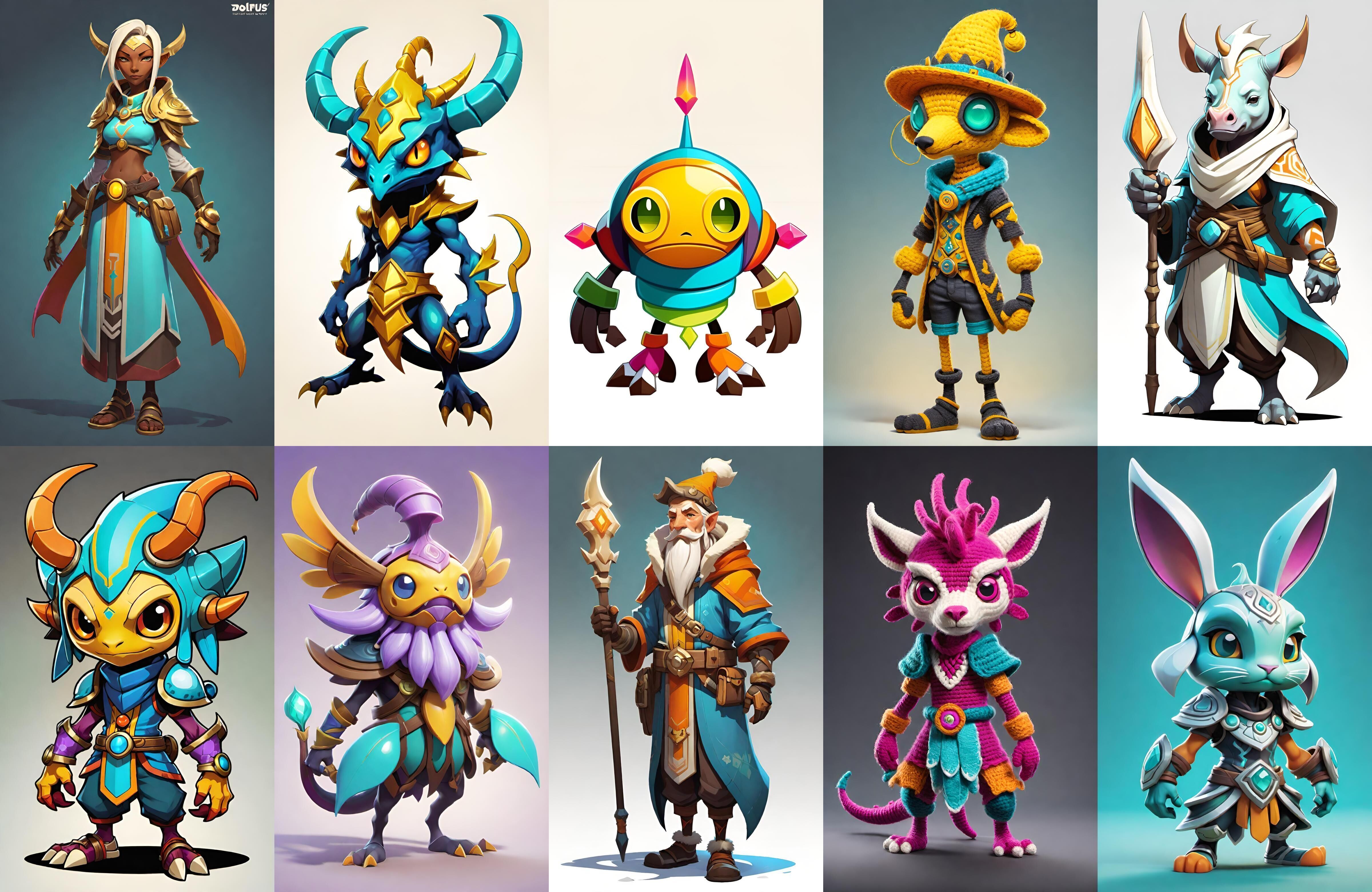 Base warrriorB bundle 10 pack 100 fbx Low-poly 3D model_6