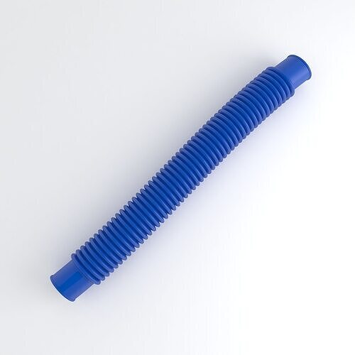Hog Oval Corrugated Hose 01 Blue 3D model