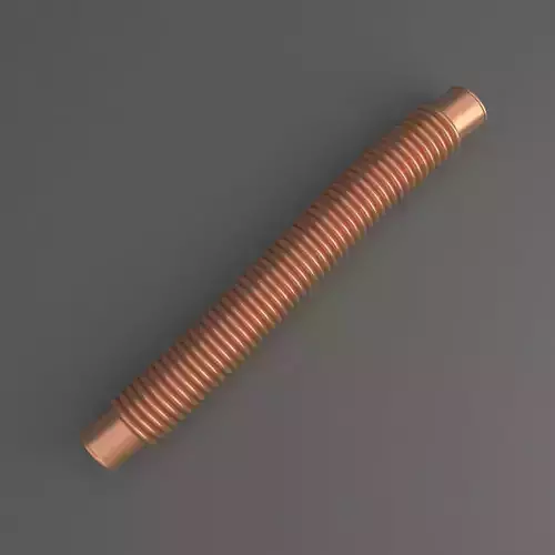Hog Oval Corrugated Hose 01 Copper 3D model