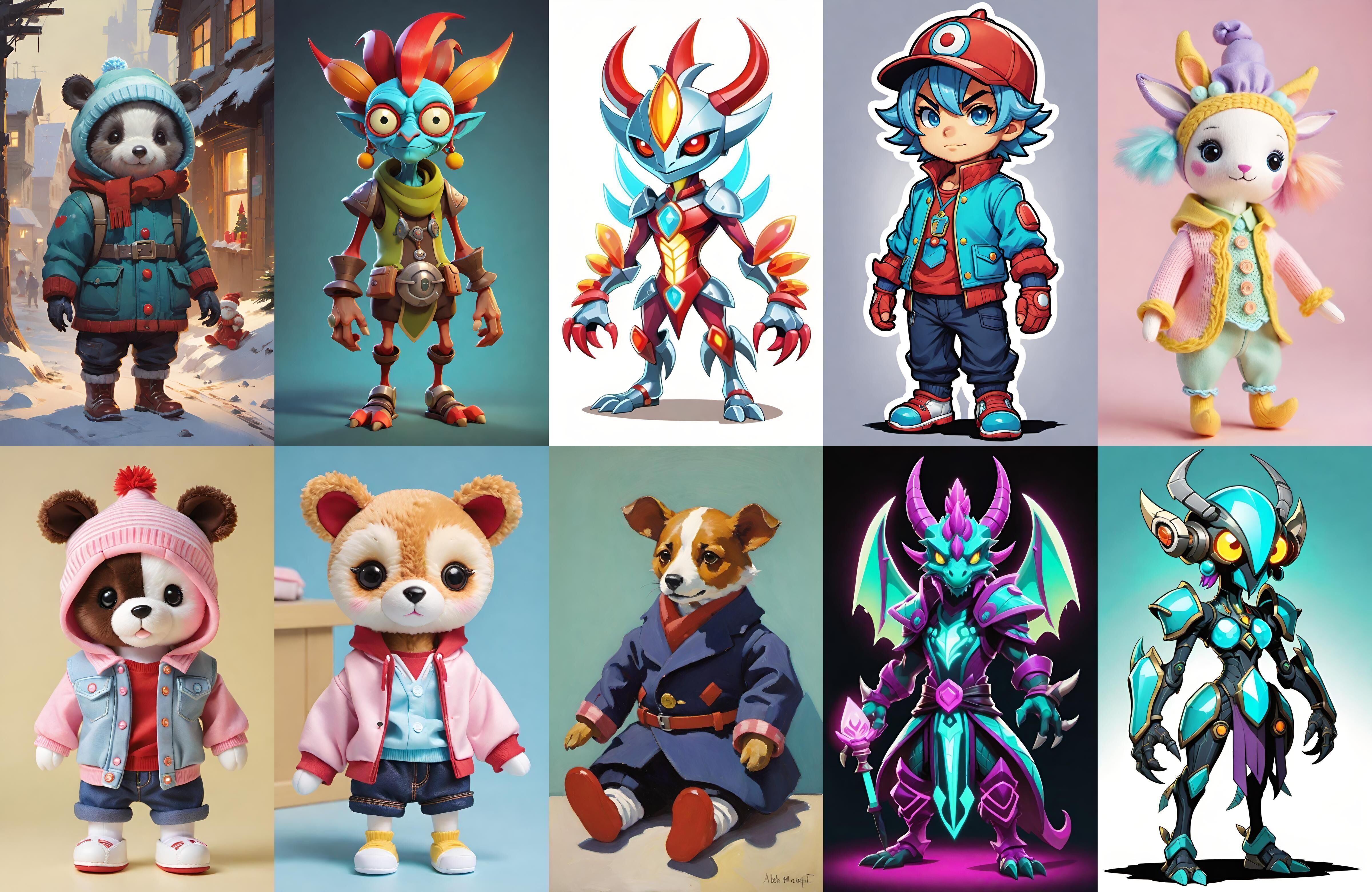 Base Warrior bundle 4 pack 100 fbx Low-poly 3D model_14