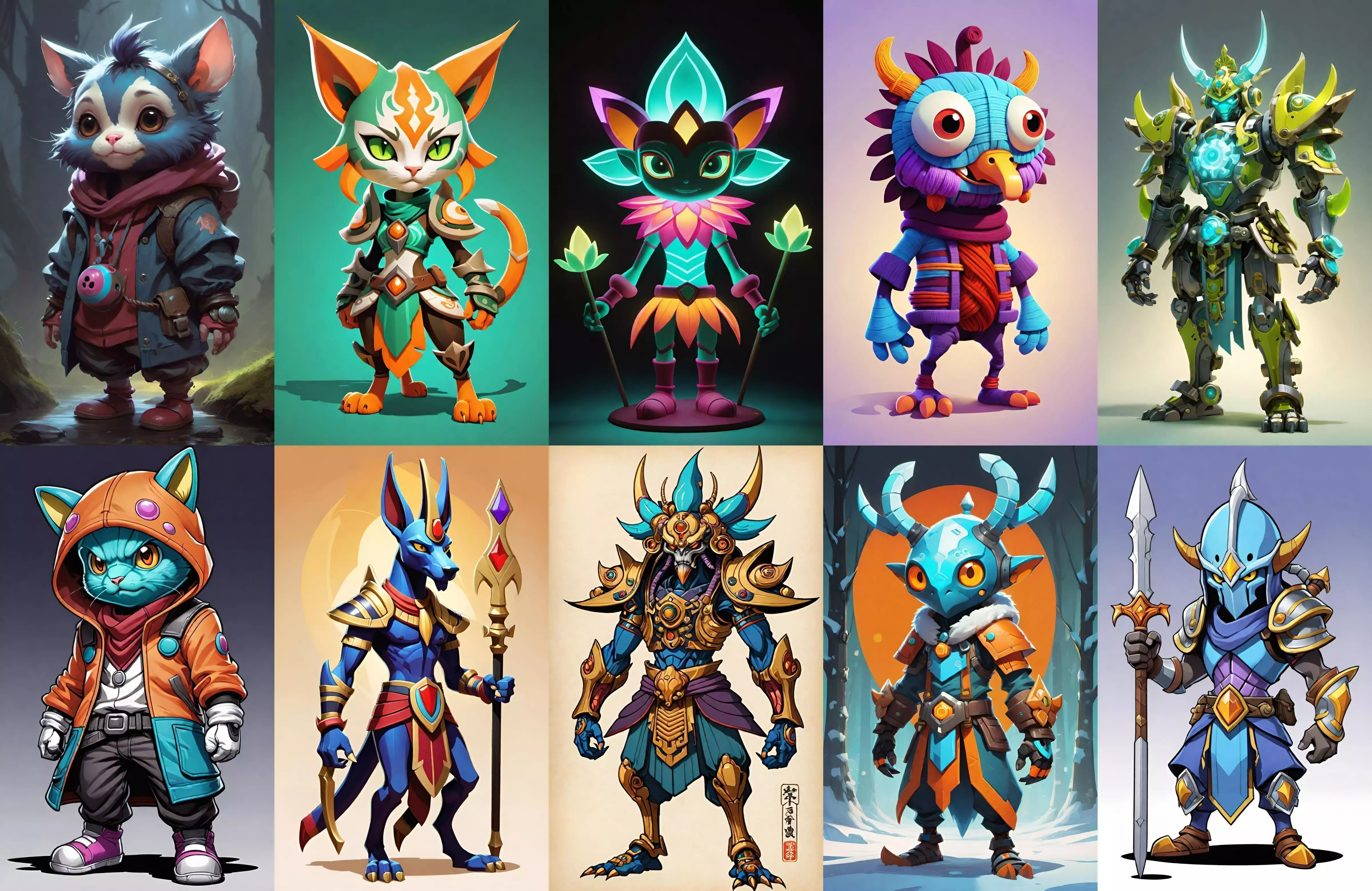 Base Warrior bundle 4 pack 100 fbx Low-poly 3D model_0