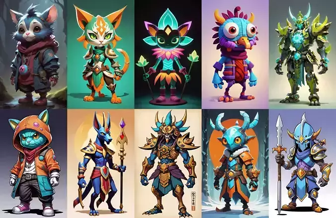 Base Warrior bundle 4 pack 100 fbx