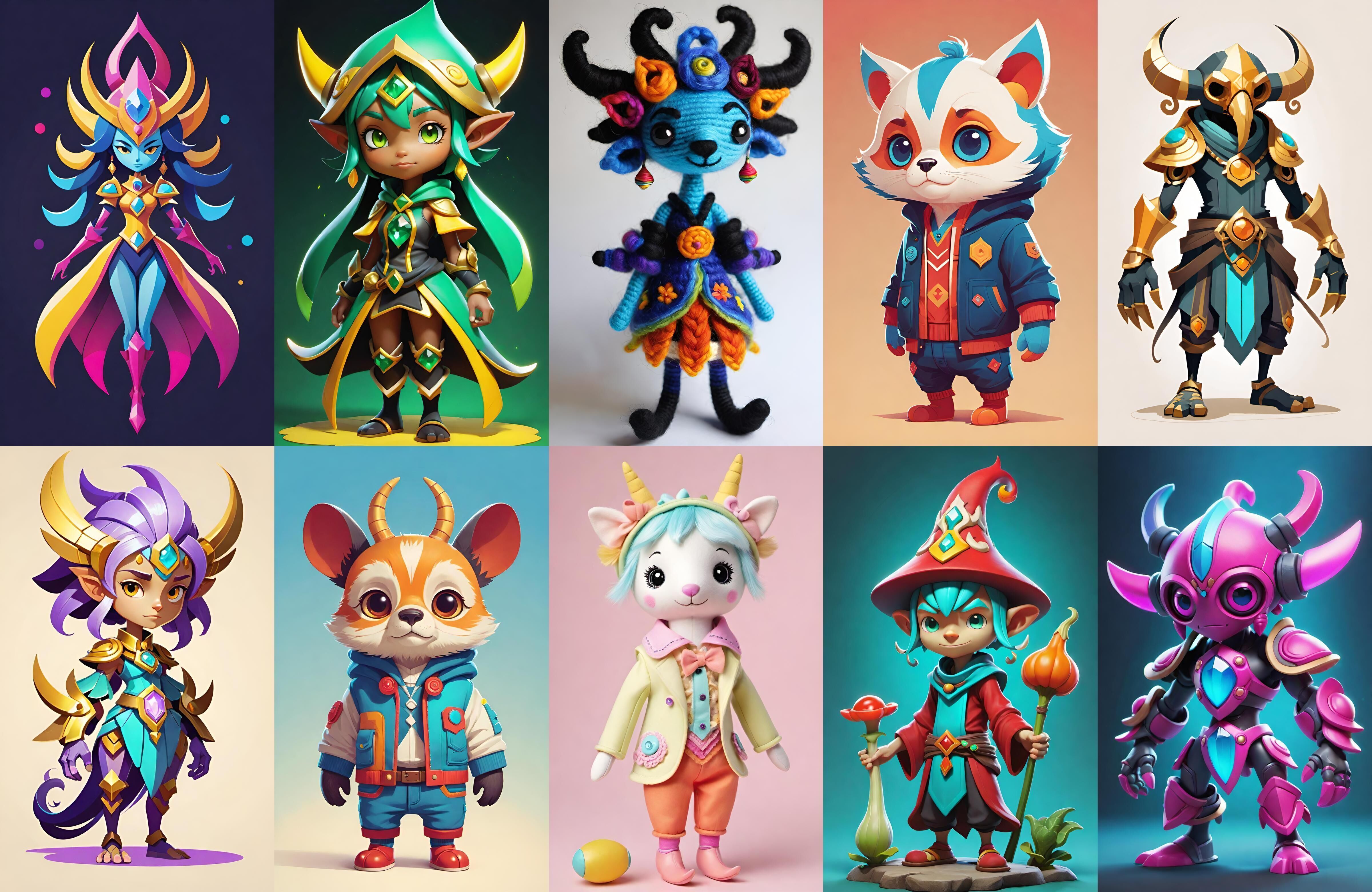 Base Warrior bundle 4 pack 100 fbx Low-poly 3D model_18