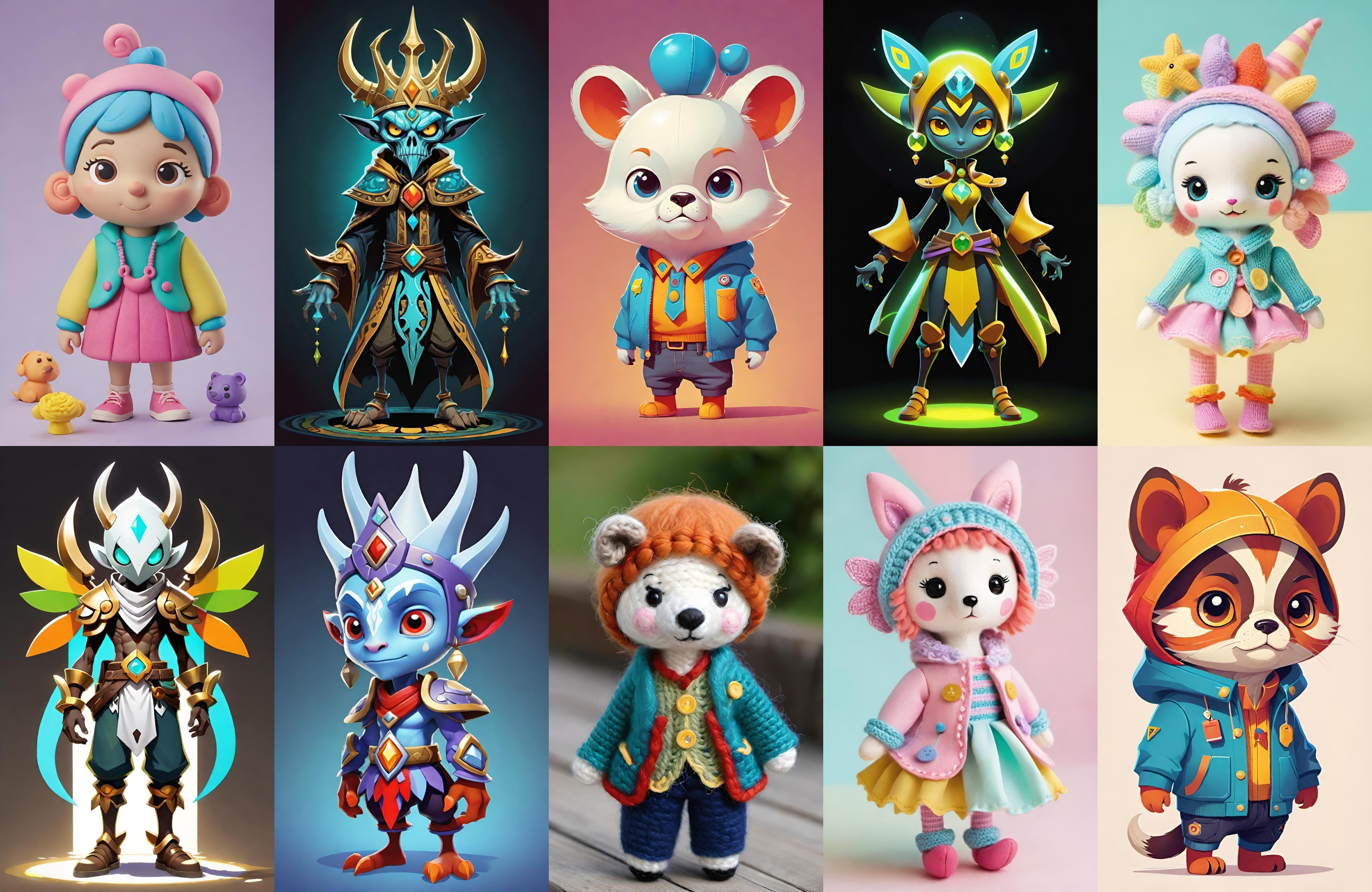 Base Warrior bundle 4 pack 100 fbx Low-poly 3D model_10