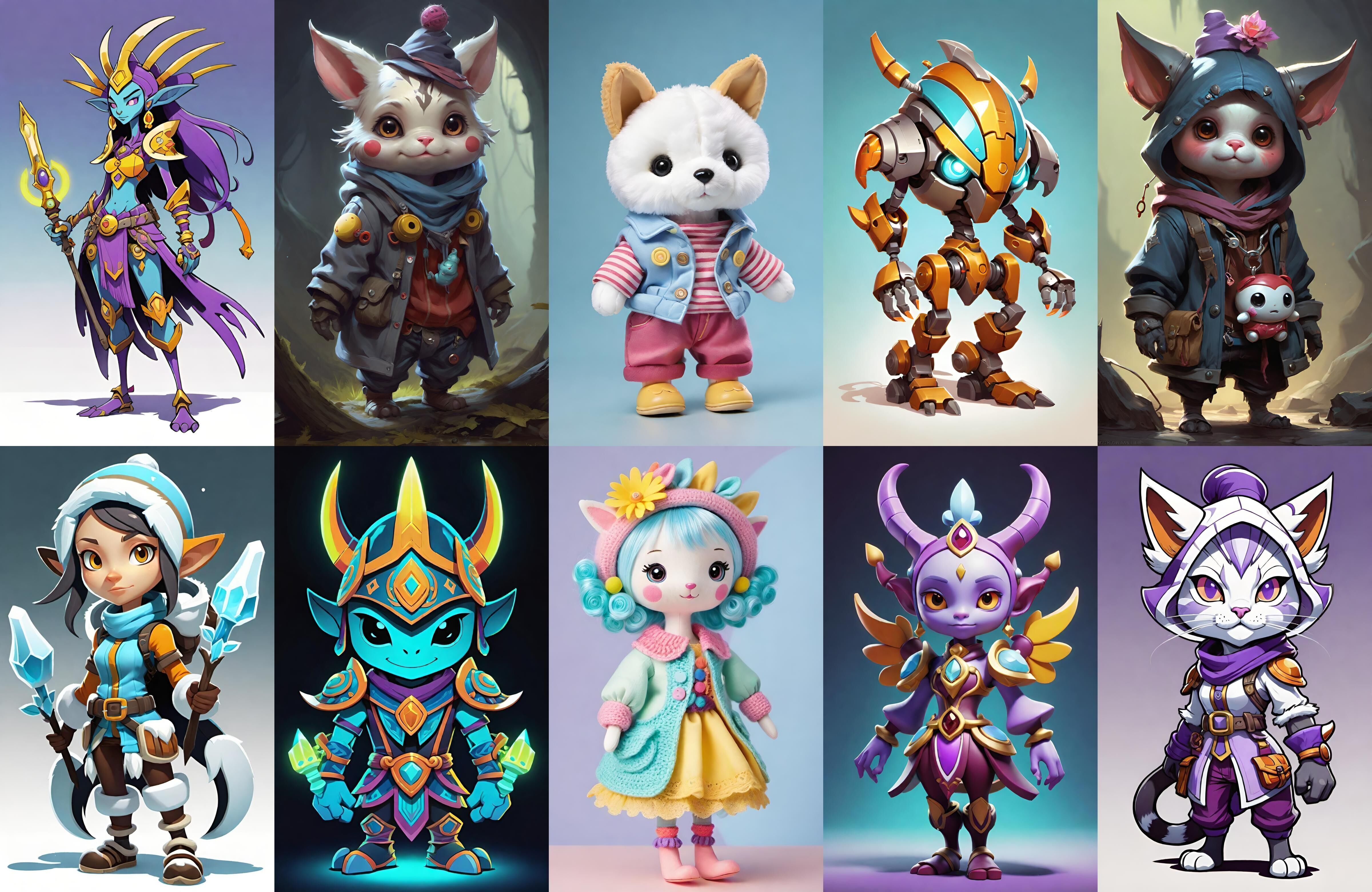 Base Warrior bundle 4 pack 100 fbx Low-poly 3D model_6