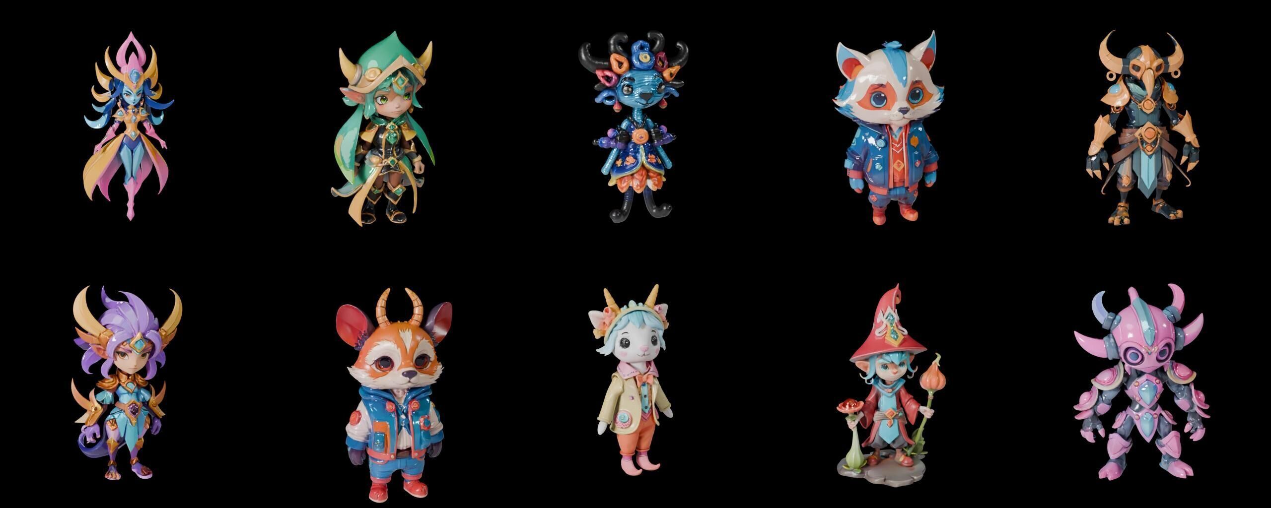 Base Warrior bundle 4 pack 100 fbx Low-poly 3D model_19