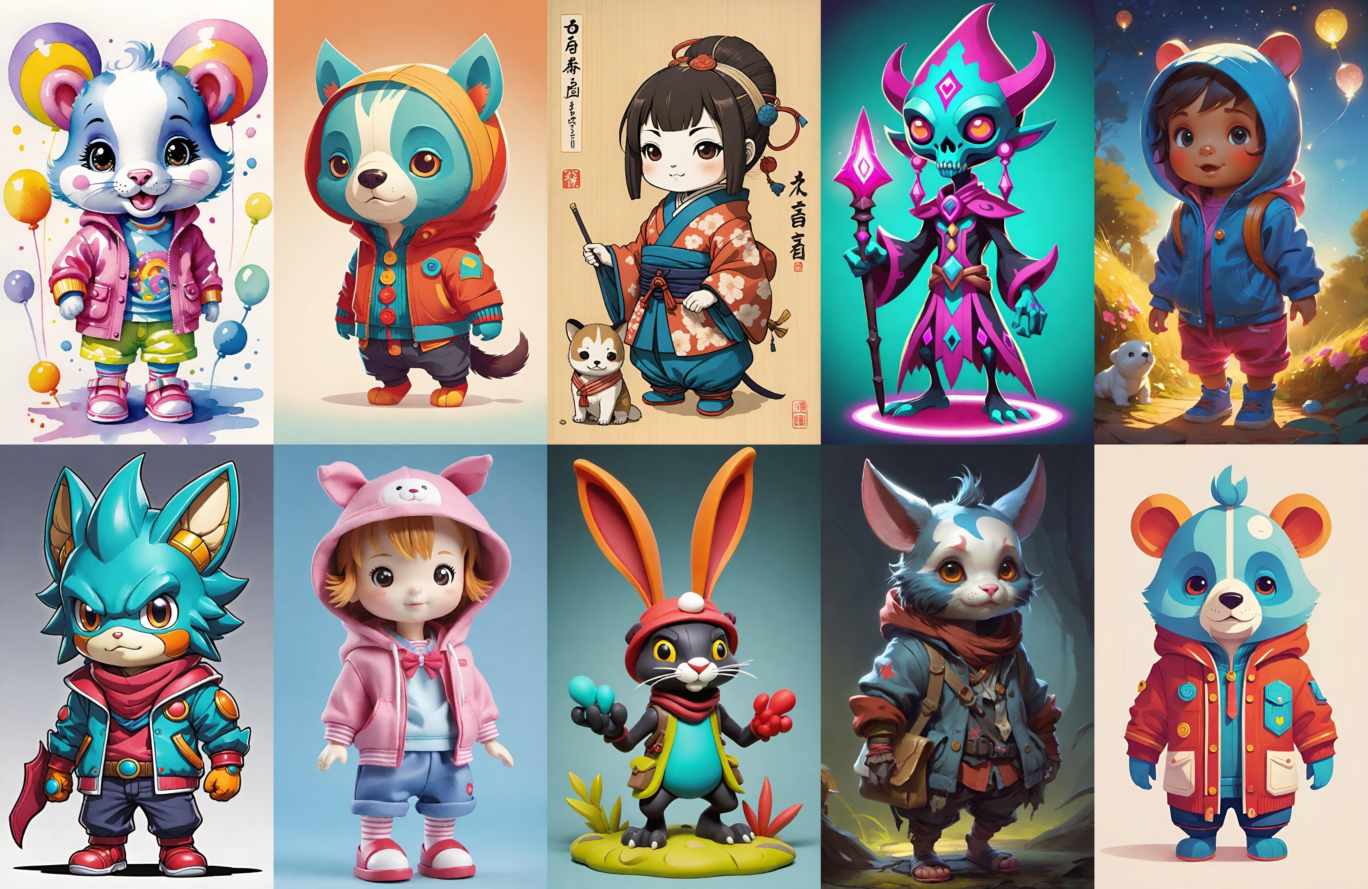 Base Warrior bundle 4 pack 100 fbx Low-poly 3D model_12