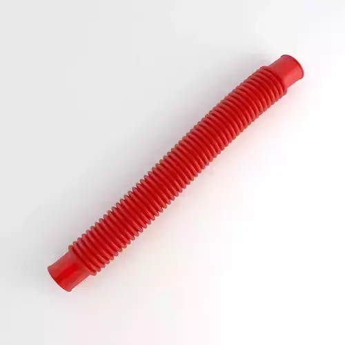 Hog Oval Corrugated Hose 01 Red 3D model