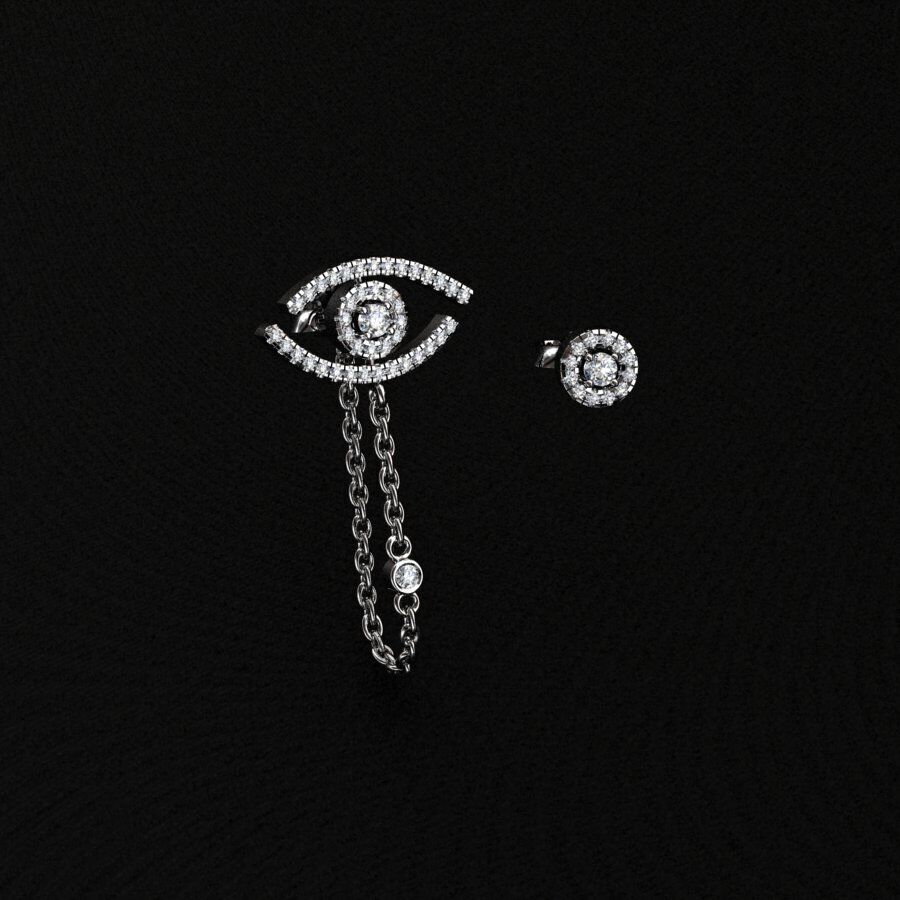  Messika-Earrings 3D print model_1